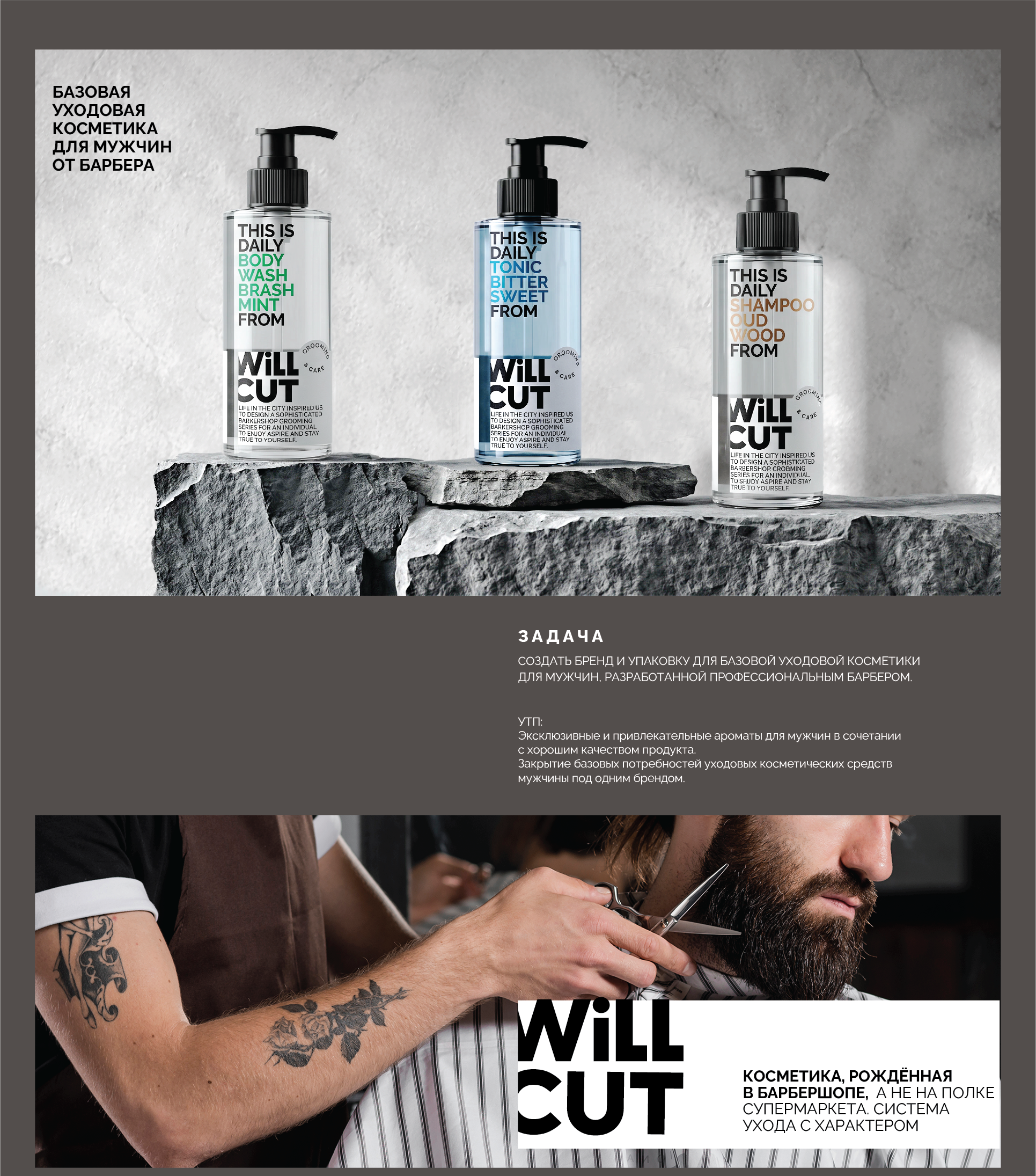 WILLCUT. Daily Men Cosmetic — Изображение №1 — Брендинг, Иллюстрация на Dprofile