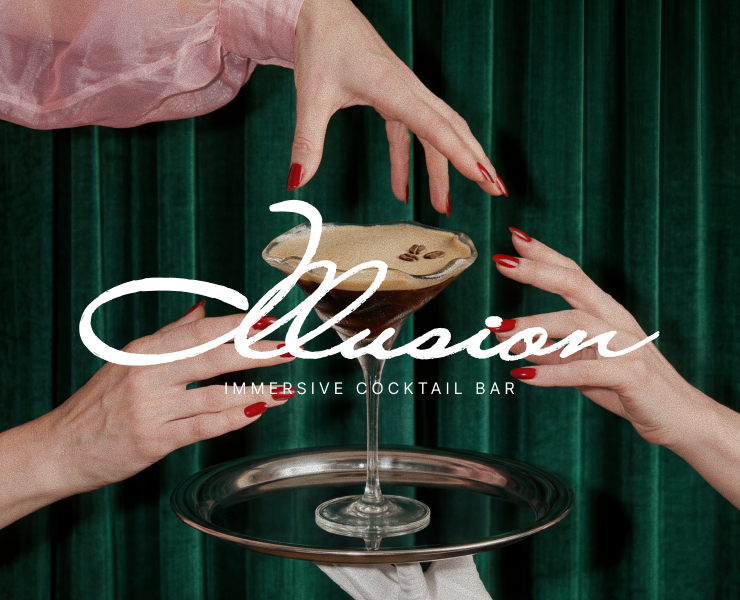 Ai-концепт коктейльного бара «Illusion» — Брендинг, Нейро на Dprofile