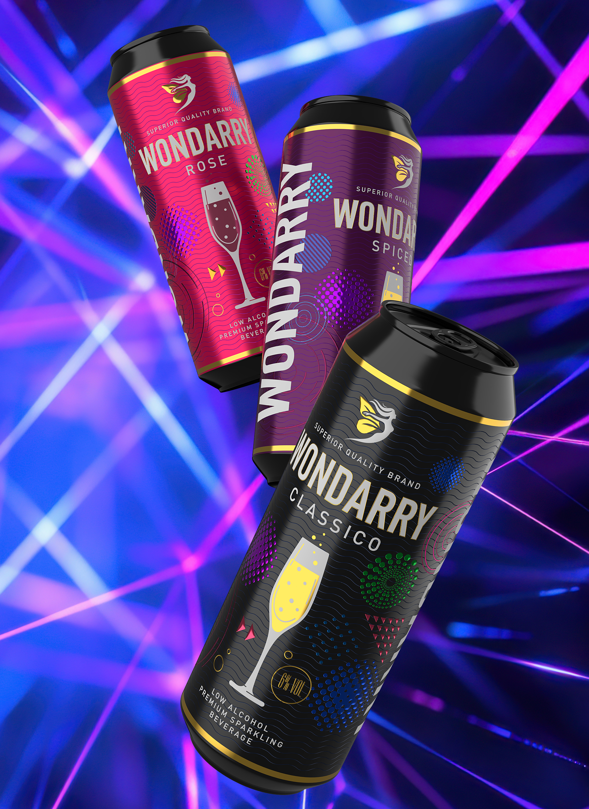 Слабо-алкогольные коктейли "Wondarry" — Изображение №2 — Брендинг, Промдизайн на Dprofile