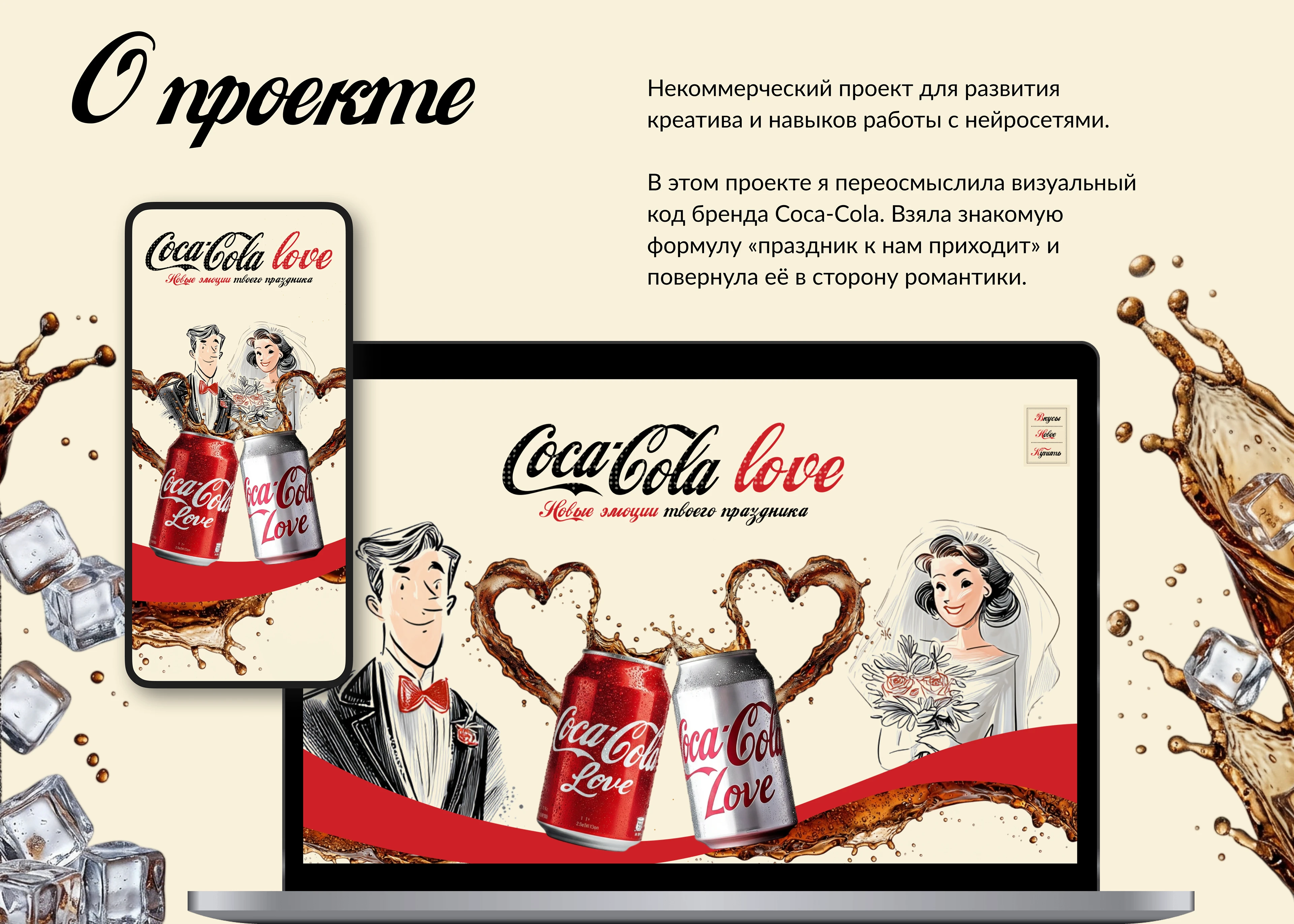 Coca-cola LOVE creative project — Изображение №2 — Нейро на Dprofile