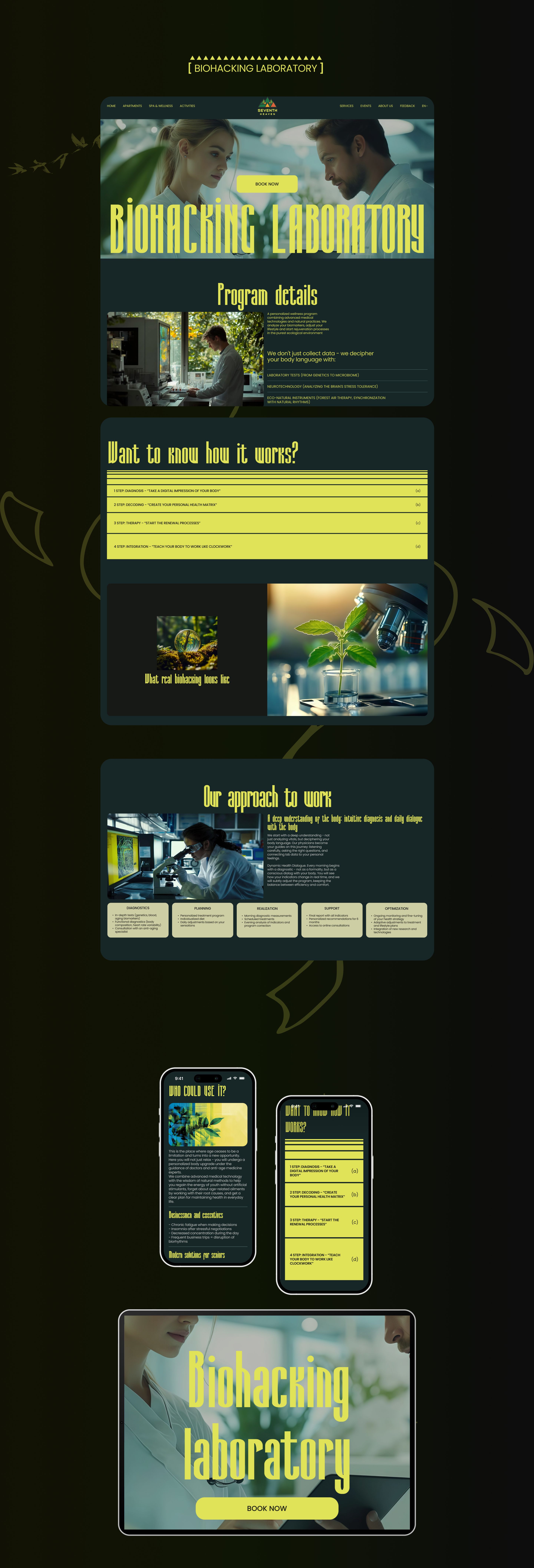 SEVENTH HEAVEN — Eco Resort Website Design UX/UI — Изображение №8 — Интерфейсы, Брендинг на Dprofile