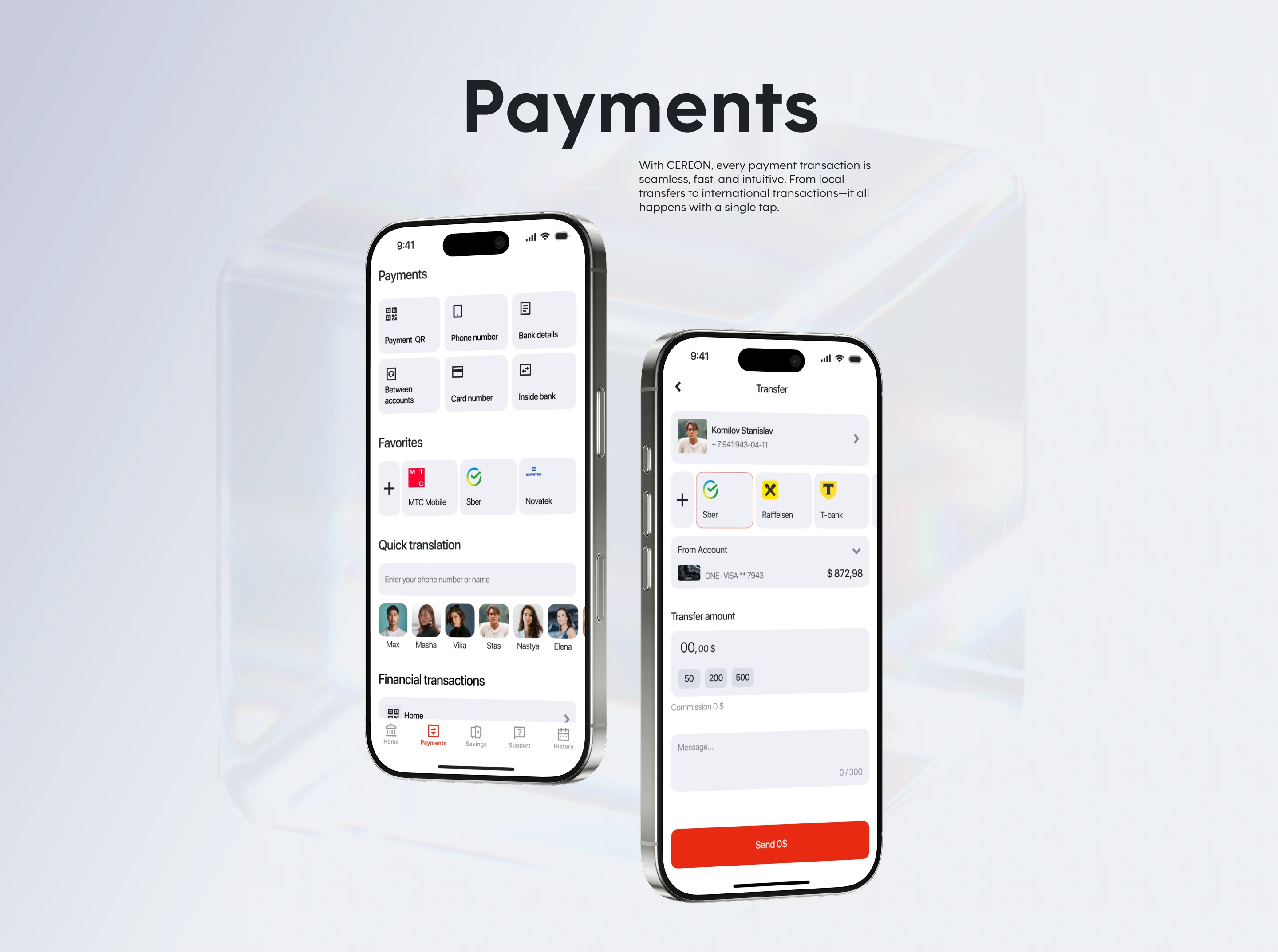 CEREON Mobile Banking App UX/UI Design — Изображение №8 — Интерфейсы на Dprofile