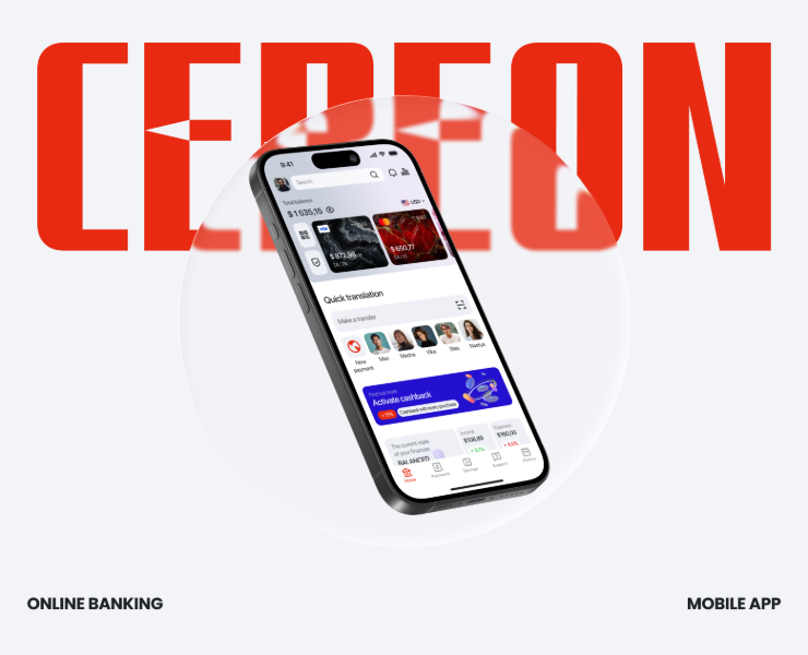 CEREON Mobile Banking App UX/UI Design — Интерфейсы на Dprofile