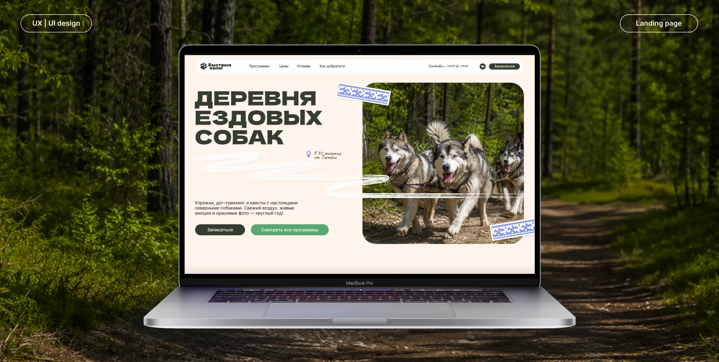 Быстрые лапы tourism landing page | Web Design UI/UX — Изображение №1 — Интерфейсы на Dprofile