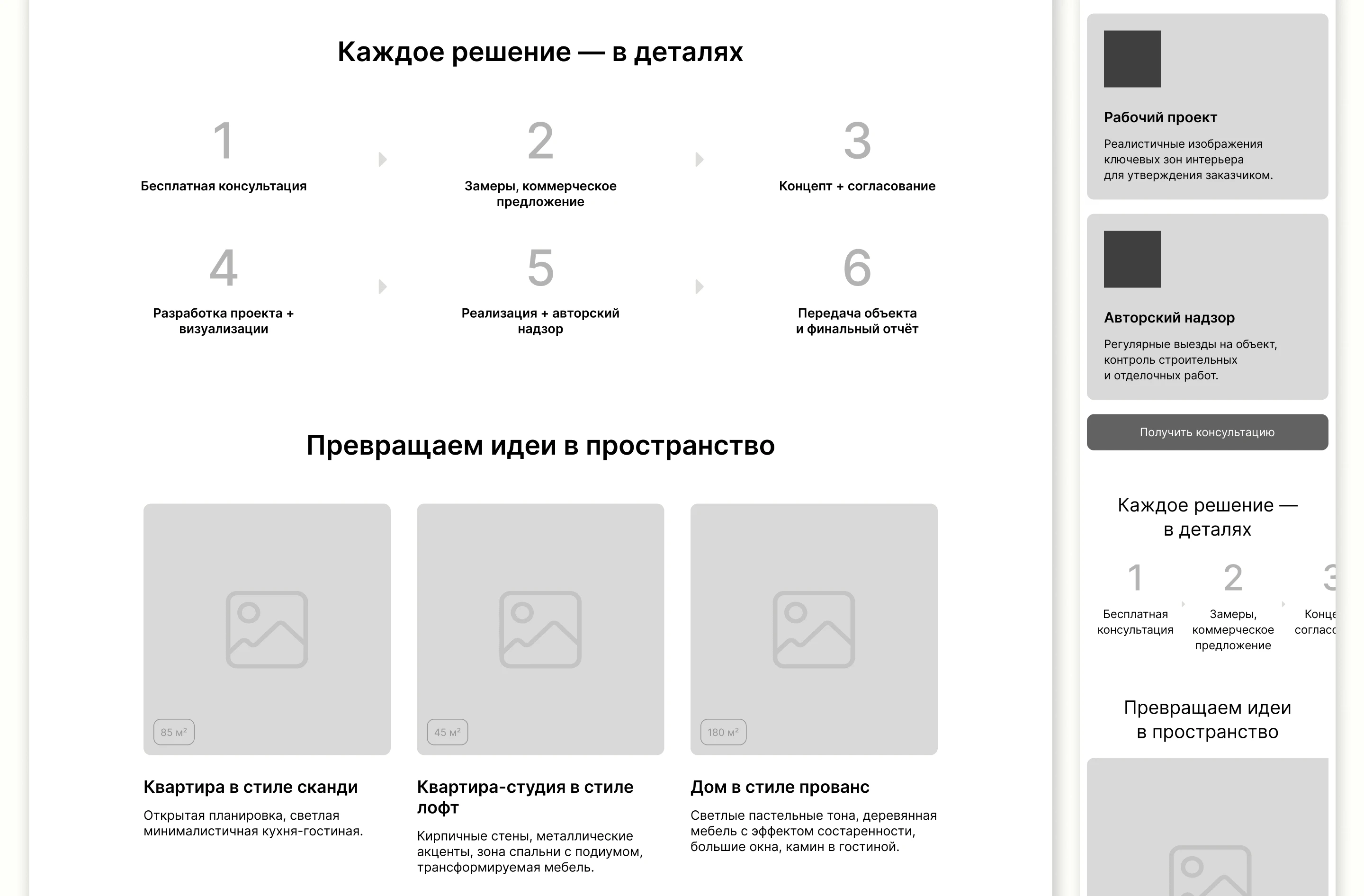 Дизайн сайта для агентства дизайна интерьеров "Forma". — Изображение №7 — Интерфейсы на Dprofile