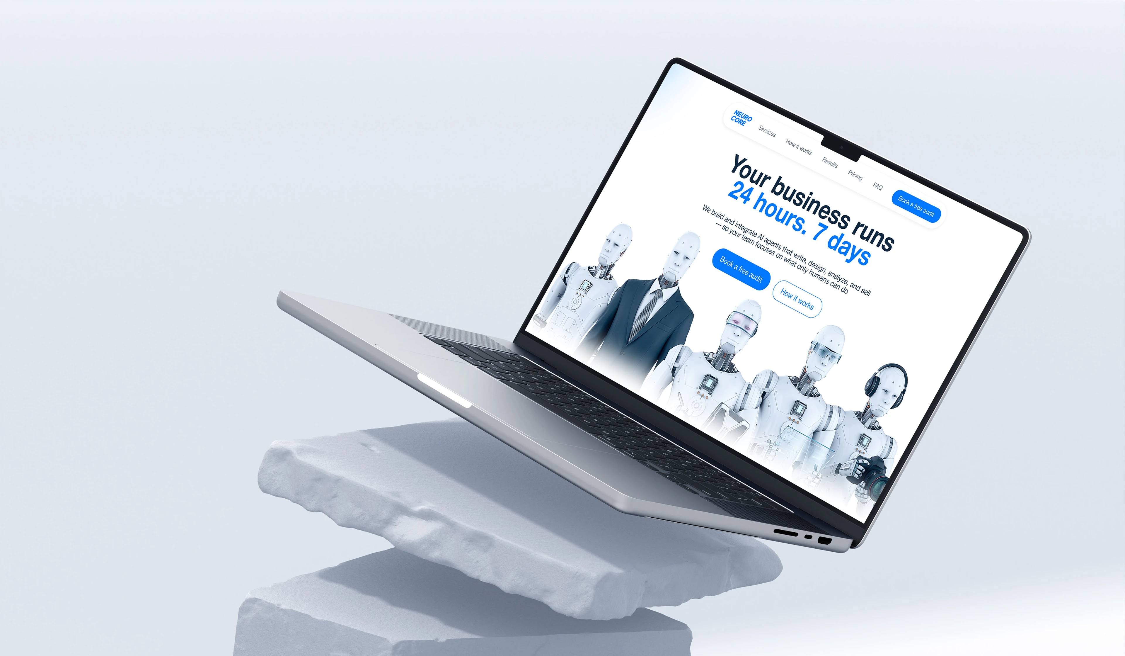 AI Workforce Landing Page - NEUROCORE — Изображение №2 — Интерфейсы, Нейро на Dprofile