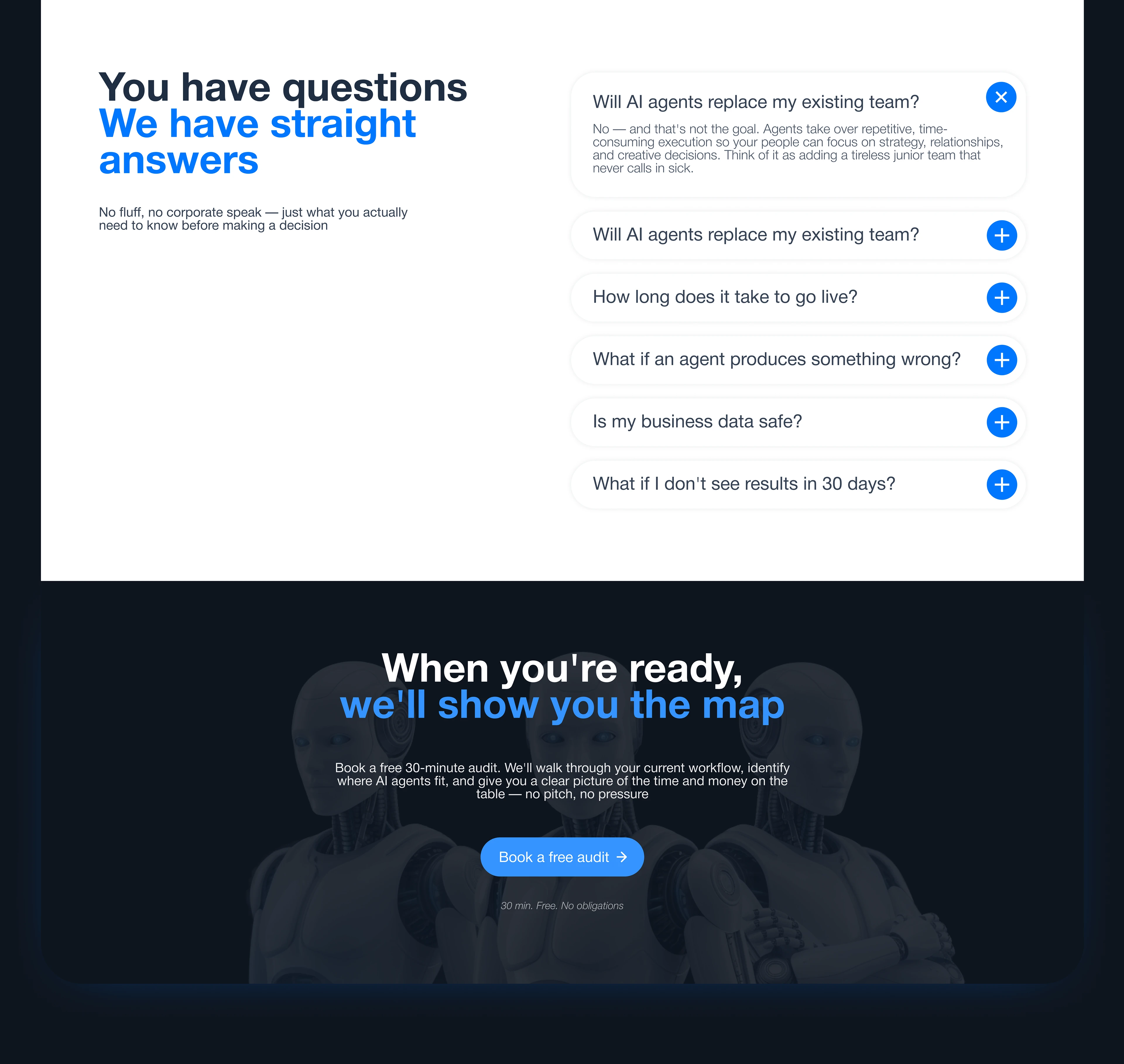 AI Workforce Landing Page - NEUROCORE — Изображение №9 — Интерфейсы, Нейро на Dprofile
