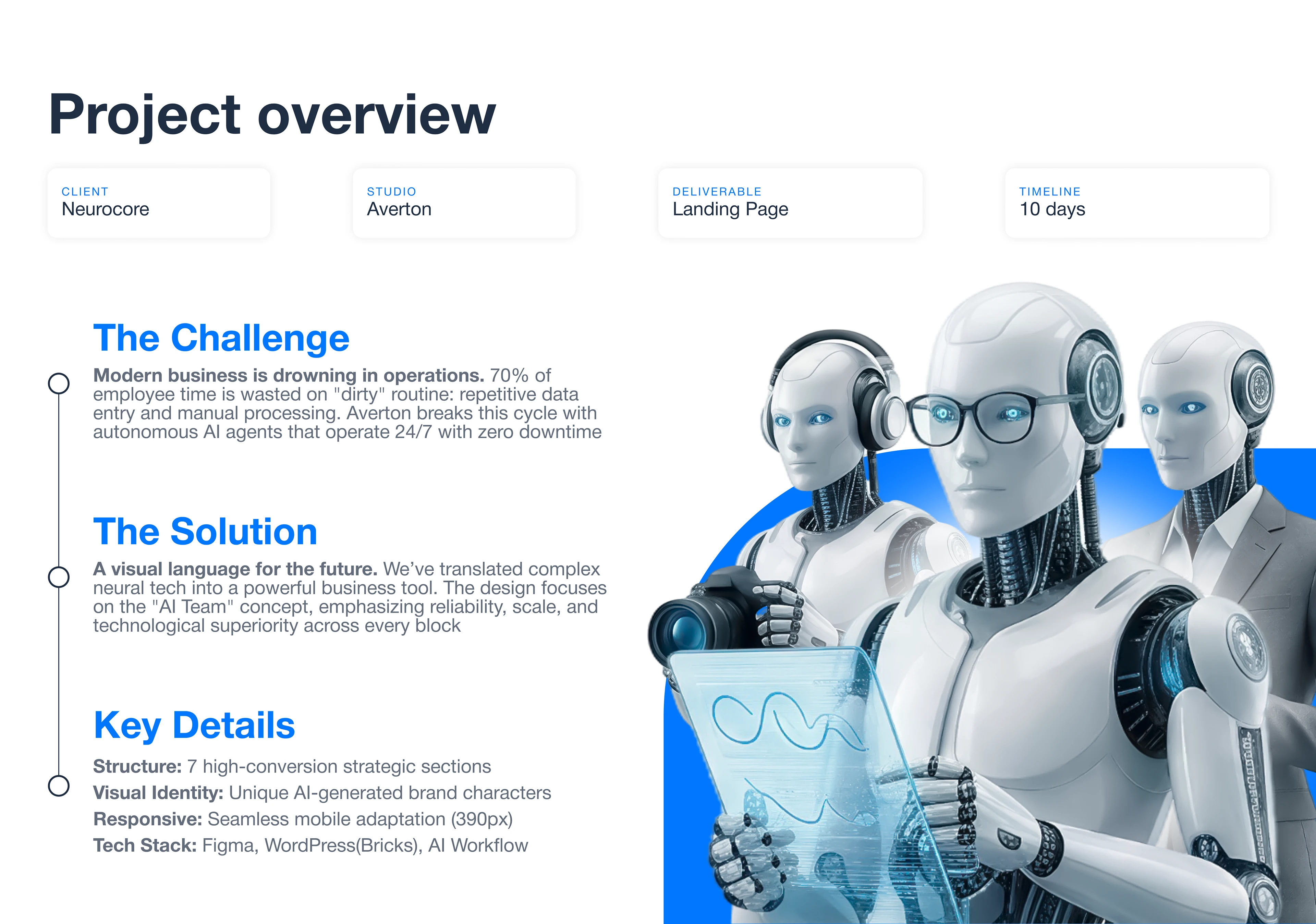 AI Workforce Landing Page - NEUROCORE — Изображение №3 — Интерфейсы, Нейро на Dprofile