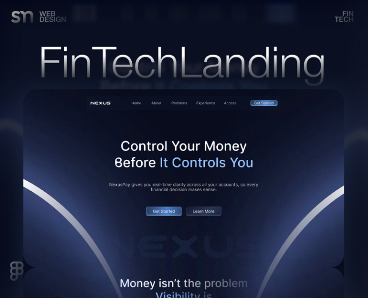 Nexus — Fintech Platform | Landing Page — Интерфейсы на Dprofile