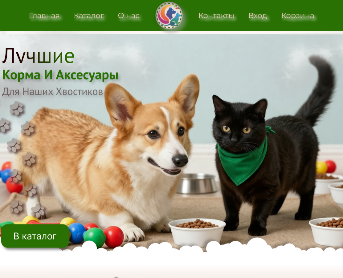 Интернет магазин для домашних животніх на Dprofile