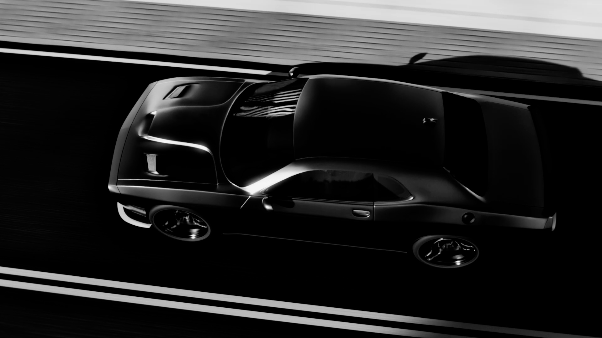 DODGE CHALLENGER. BLACK AND WHITE. — Изображение №12 — 3D, Анимация на Dprofile