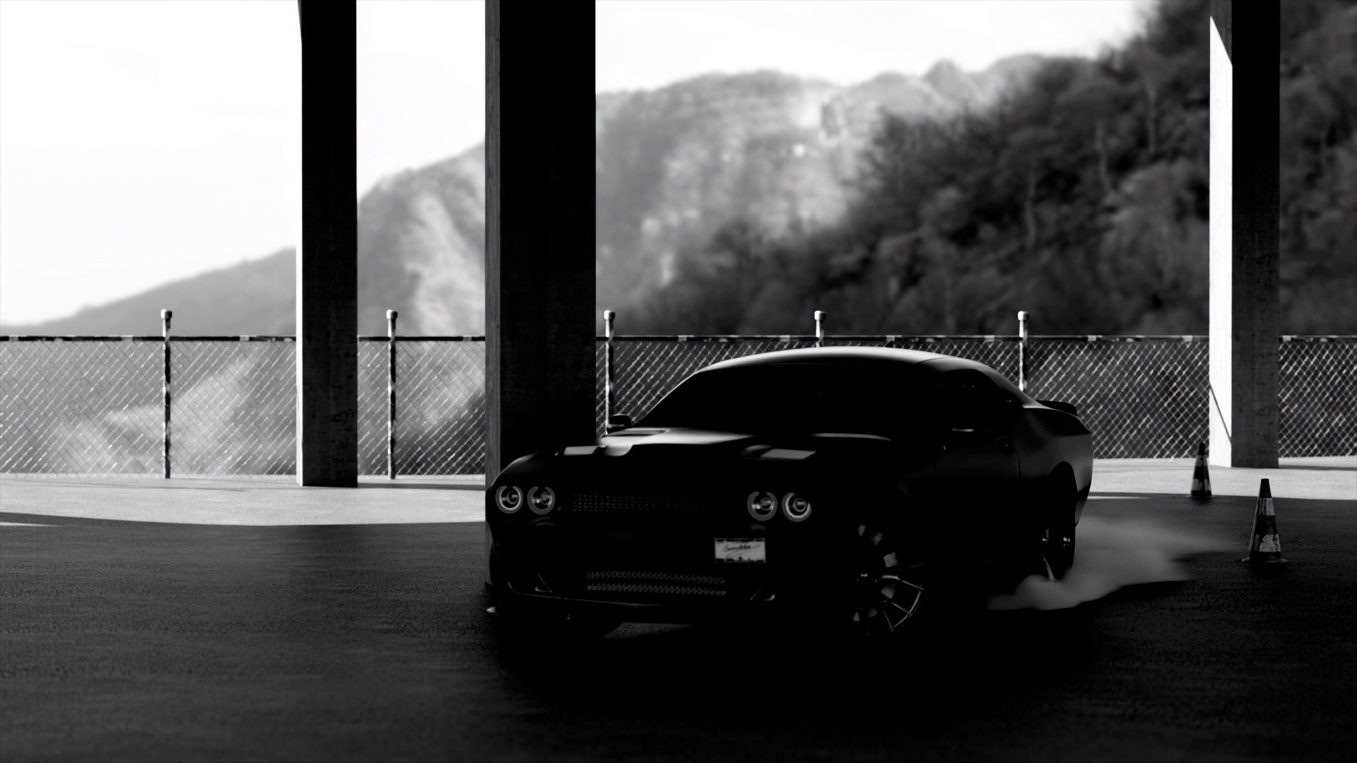DODGE CHALLENGER. BLACK AND WHITE. — Изображение №9 — 3D, Анимация на Dprofile