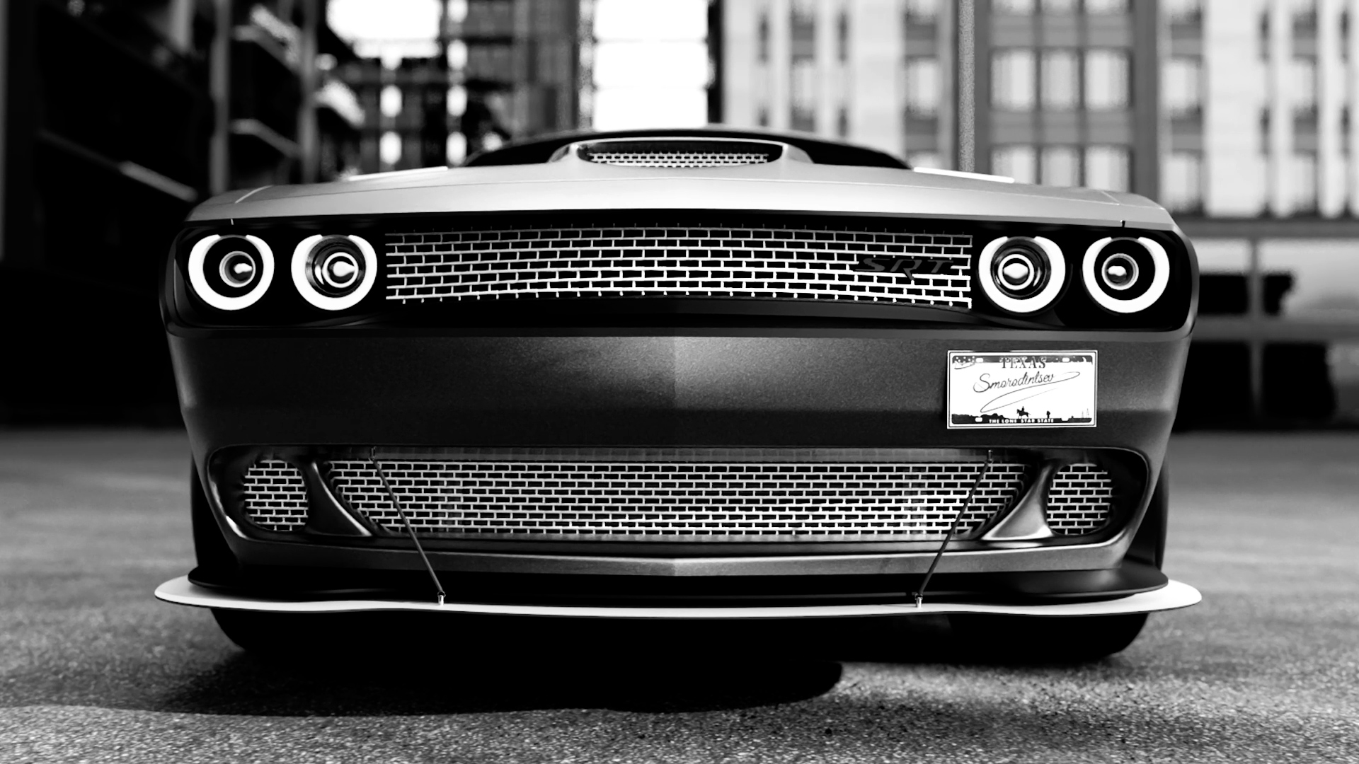 DODGE CHALLENGER. BLACK AND WHITE. — Изображение №3 — 3D, Анимация на Dprofile