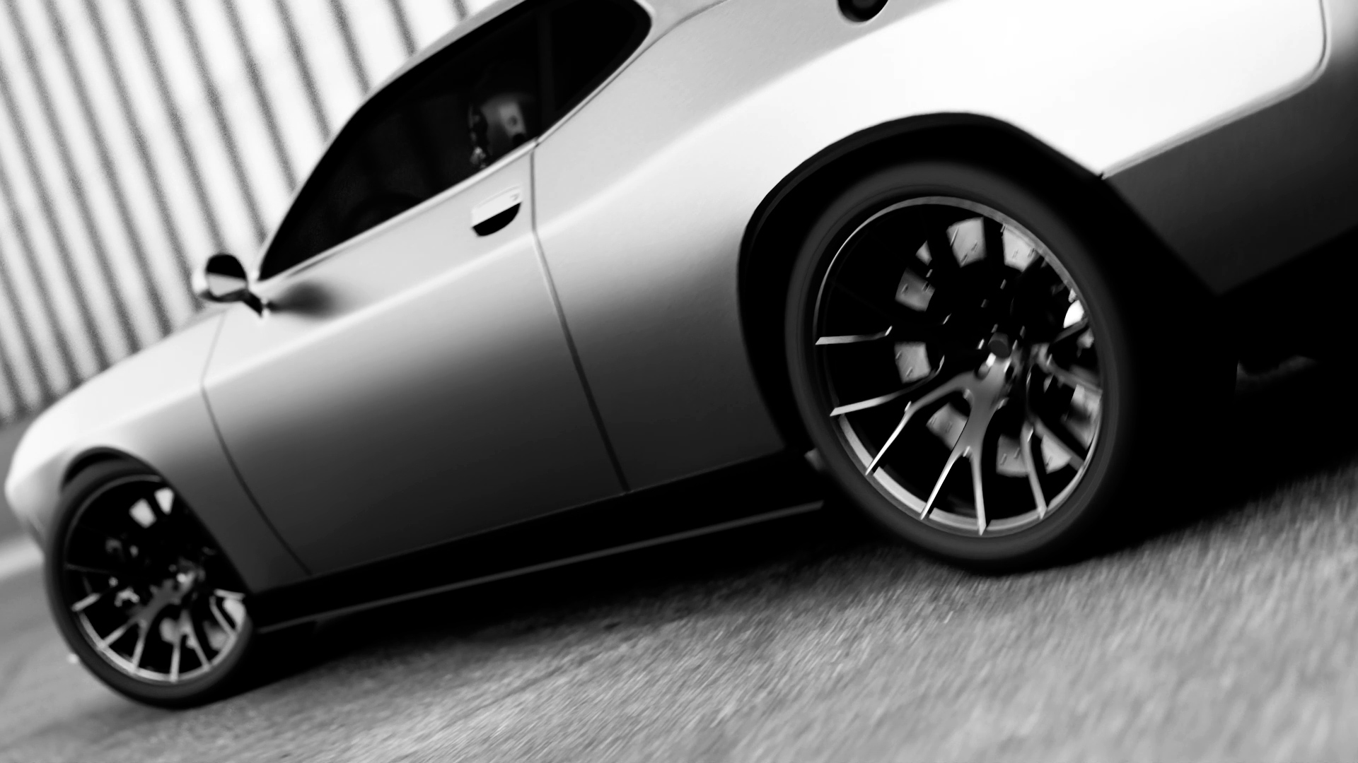 DODGE CHALLENGER. BLACK AND WHITE. — Изображение №5 — 3D, Анимация на Dprofile
