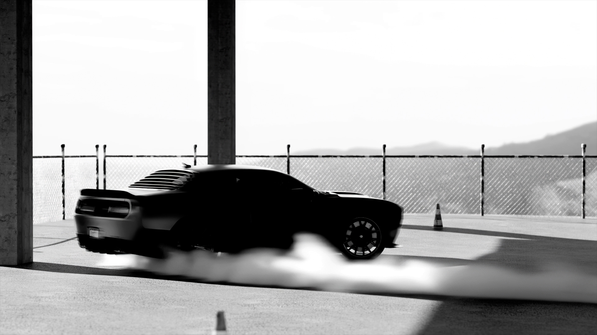 DODGE CHALLENGER. BLACK AND WHITE. — Изображение №10 — 3D, Анимация на Dprofile
