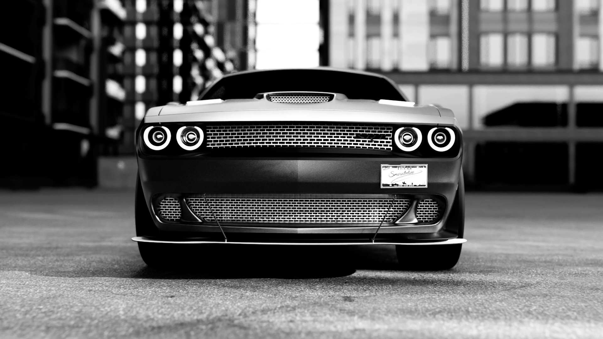 DODGE CHALLENGER. BLACK AND WHITE. — Изображение №2 — 3D, Анимация на Dprofile