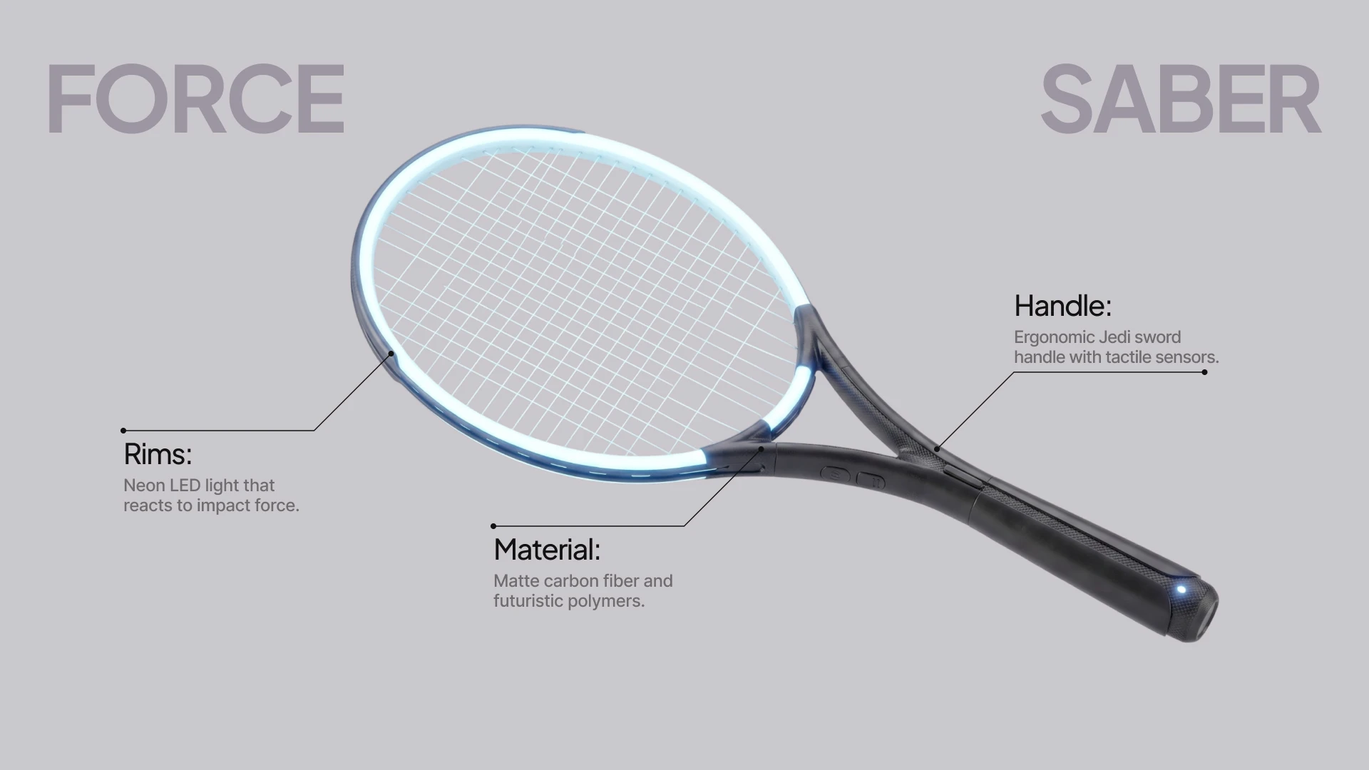 FORCE SABER / Concept Tennis Rackets — Изображение №2 — Промдизайн, Нейро на Dprofile