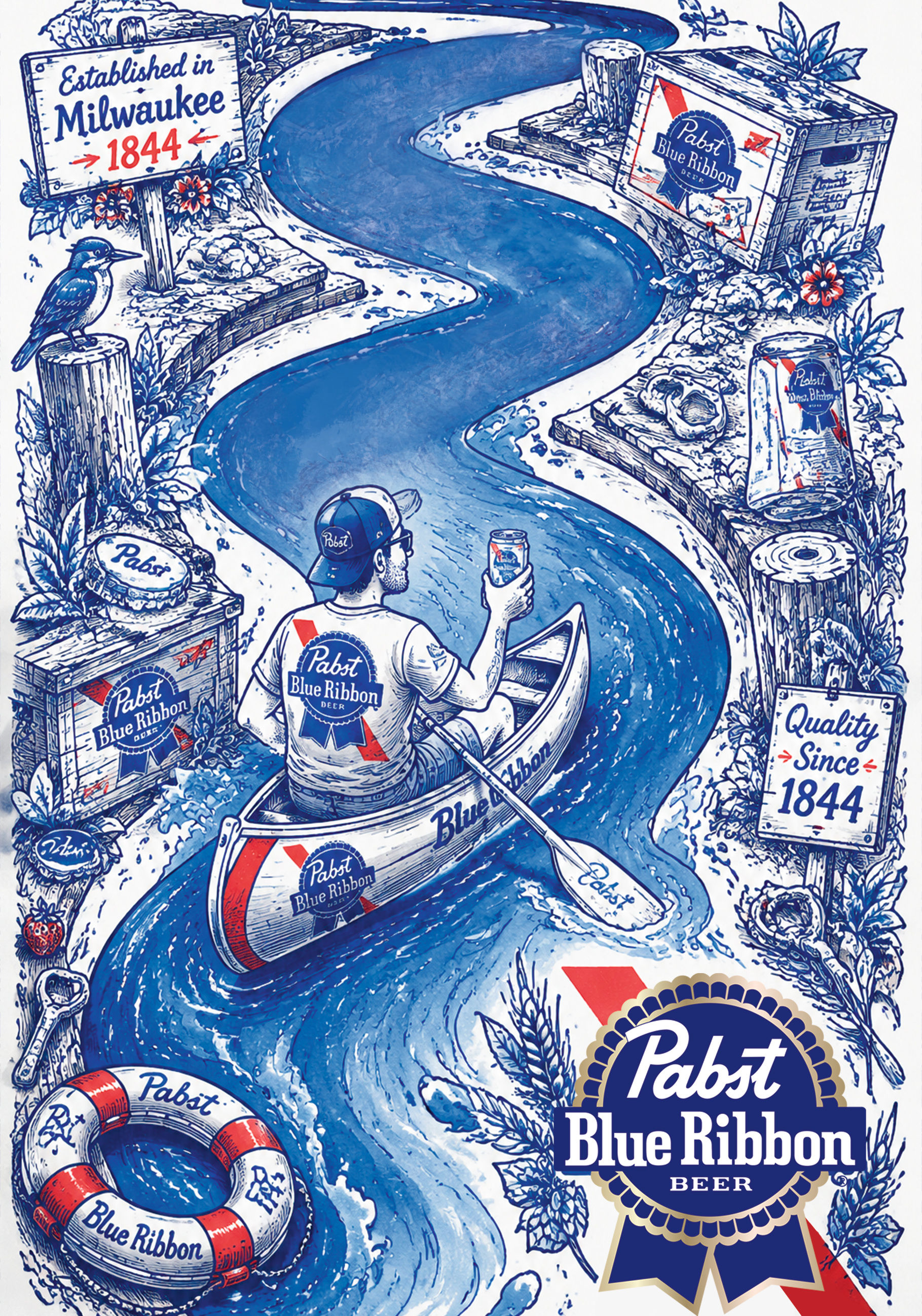 Промо-иллюстрация для пива Pabst — Изображение №7 — Брендинг, Иллюстрация на Dprofile