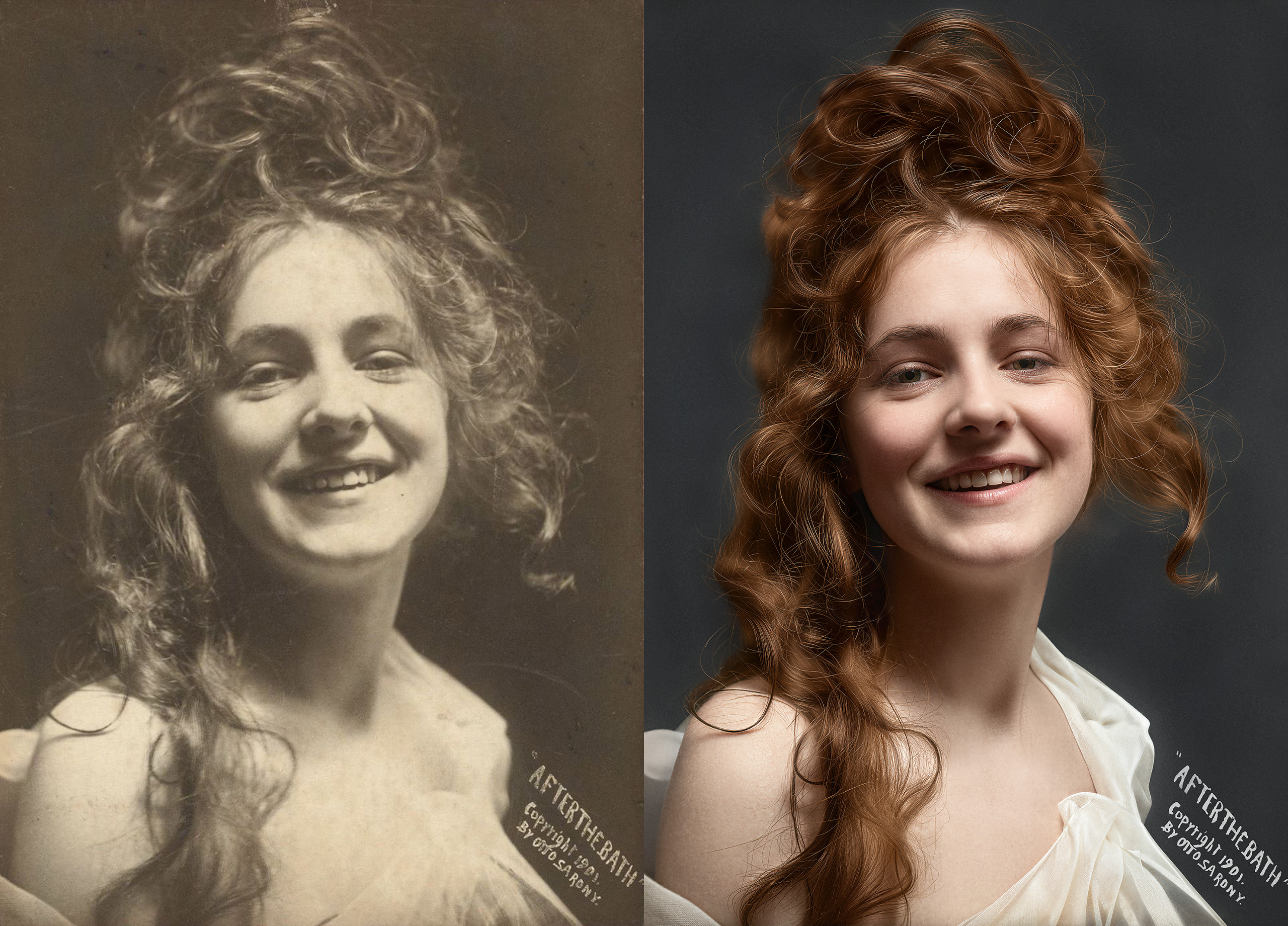 Эвелин Несбит: 125 лет "После купания" — Изображение №1 — Графика, Нейро на Dprofile