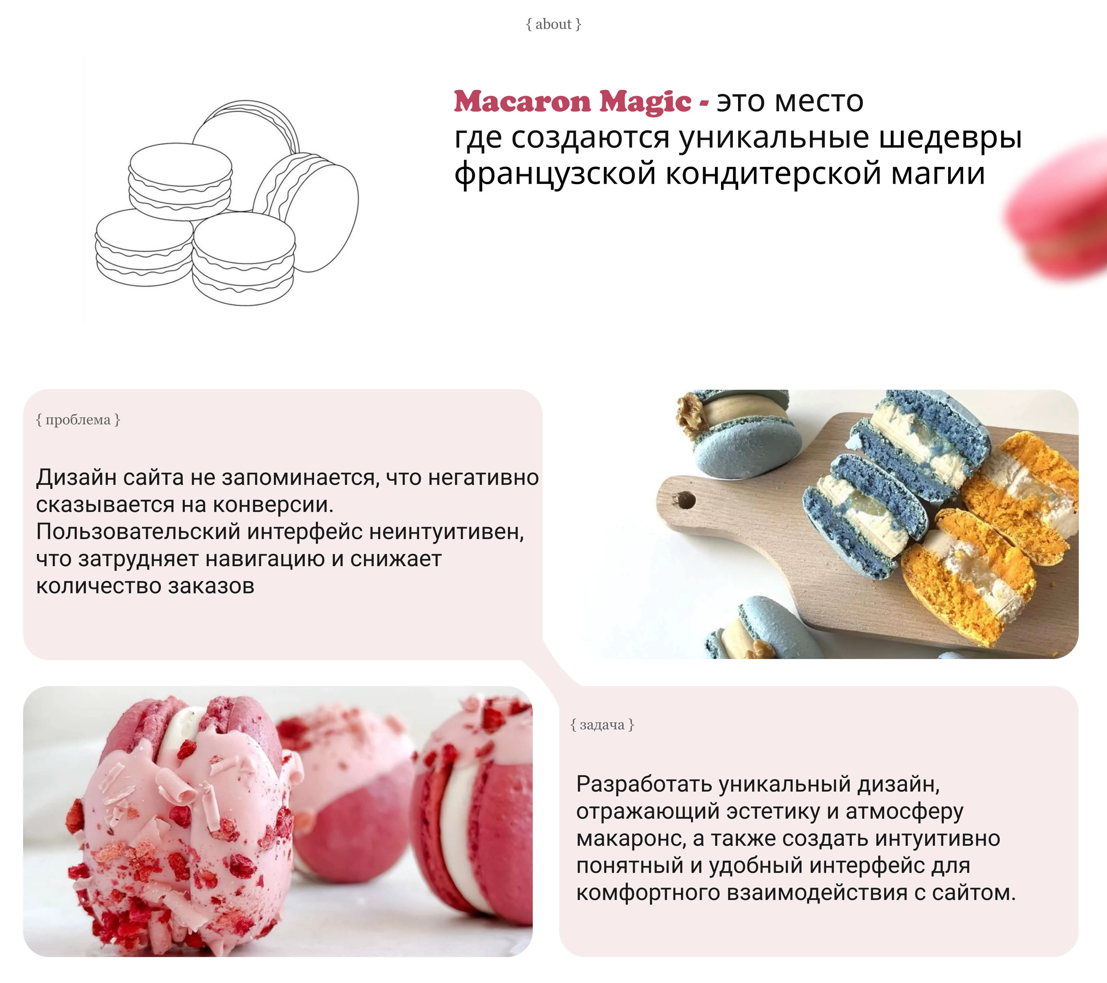 MACARONS | Website for a confectionery — Изображение №2 — Интерфейсы на Dprofile