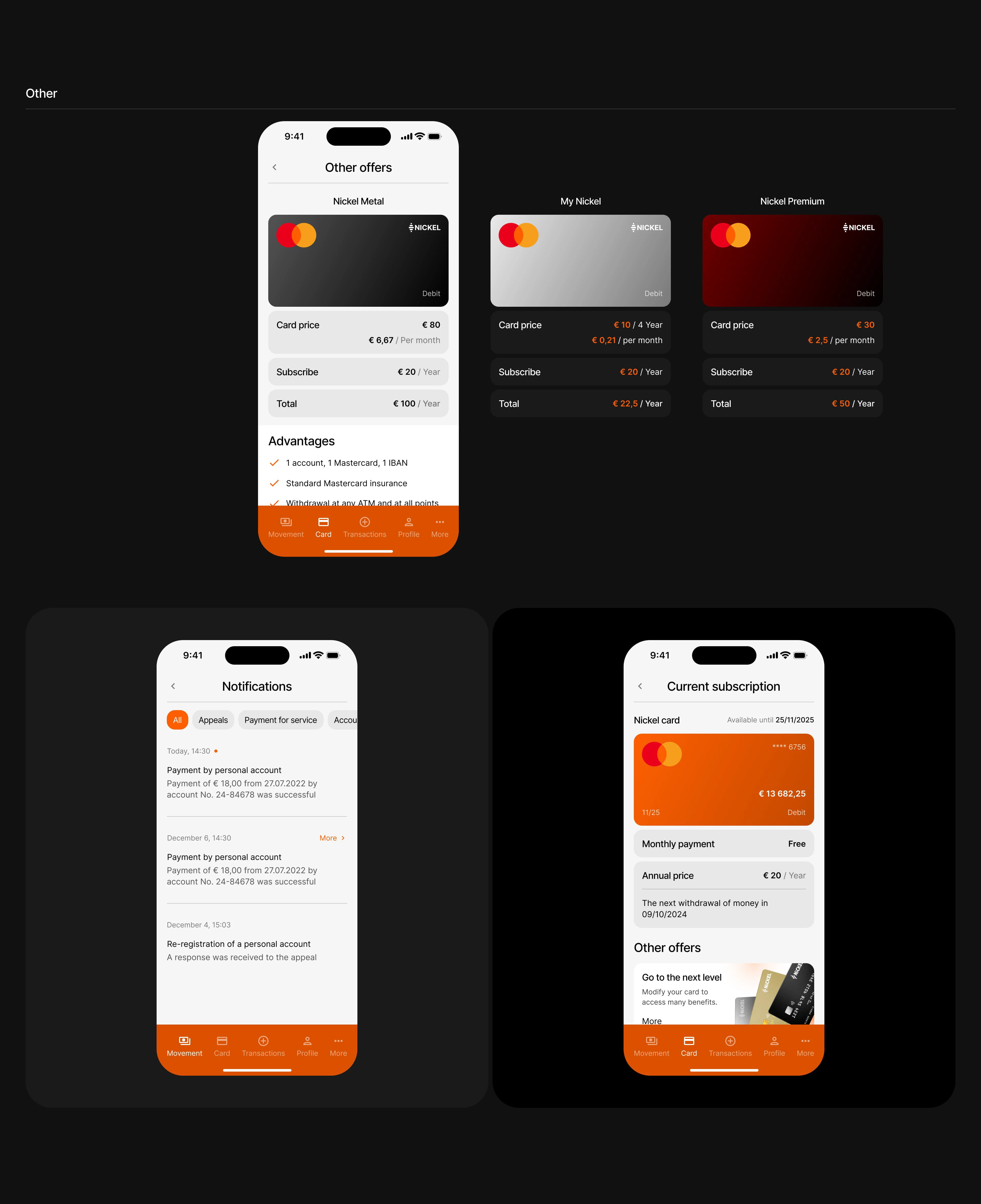 Nickel Bank App / Редизайн концепт — Изображение №10 — Интерфейсы на Dprofile
