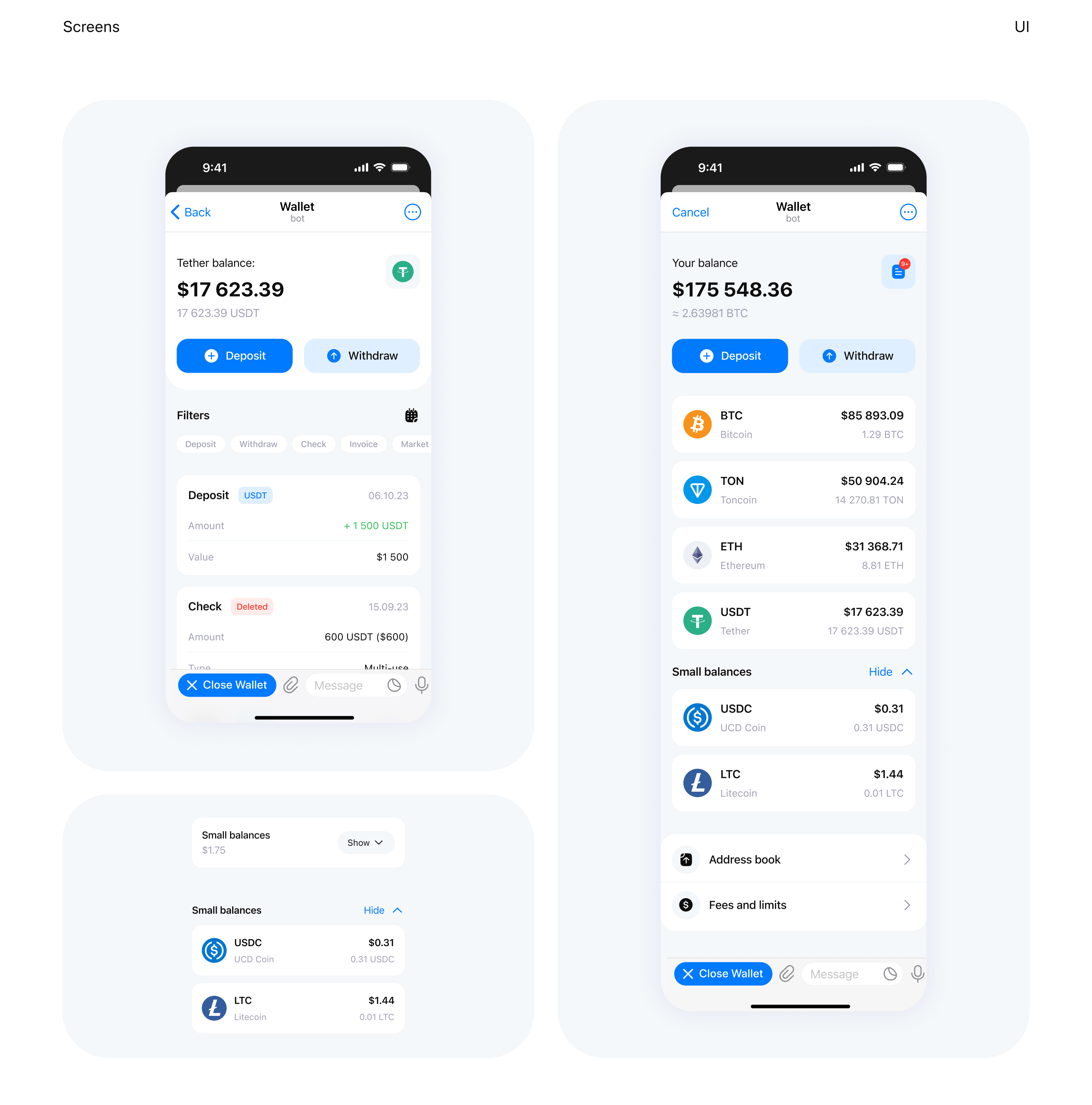 Telegram Web App Crypto Wallet (TWA) - UI/UX Case Study — Изображение №6 — Интерфейсы на Dprofile