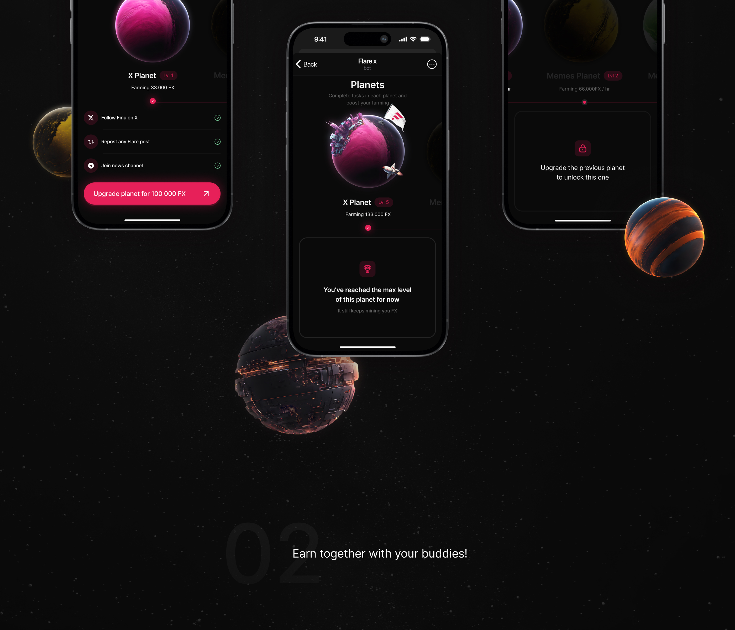 Flare X Game - Telegram Mini App (UI/UX Case Study) — Изображение №5 — Интерфейсы на Dprofile