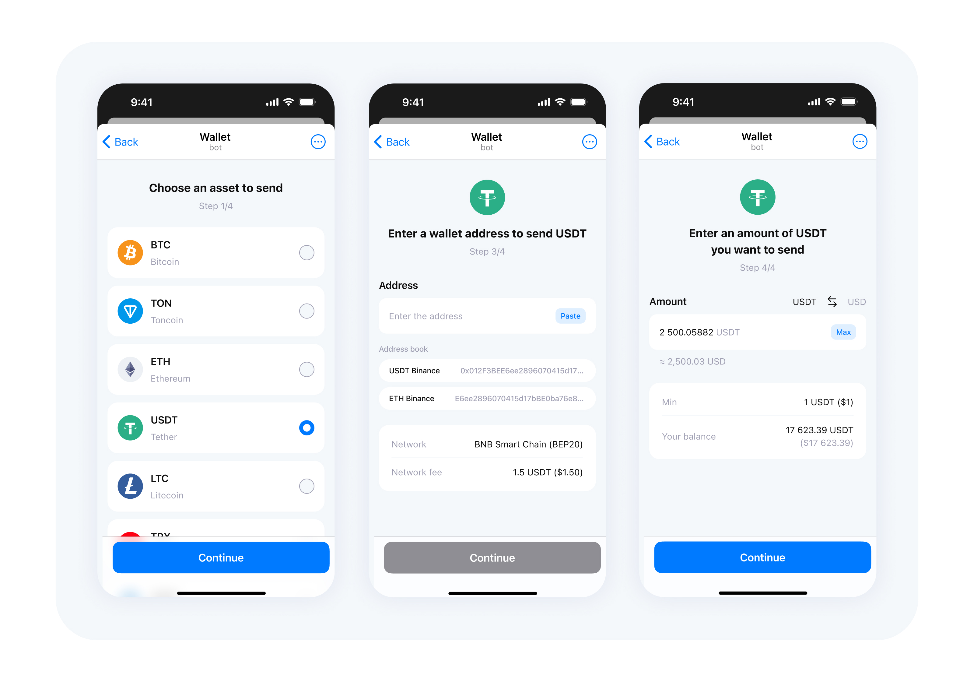 Telegram Web App Crypto Wallet (TWA) - UI/UX Case Study — Изображение №7 — Интерфейсы на Dprofile