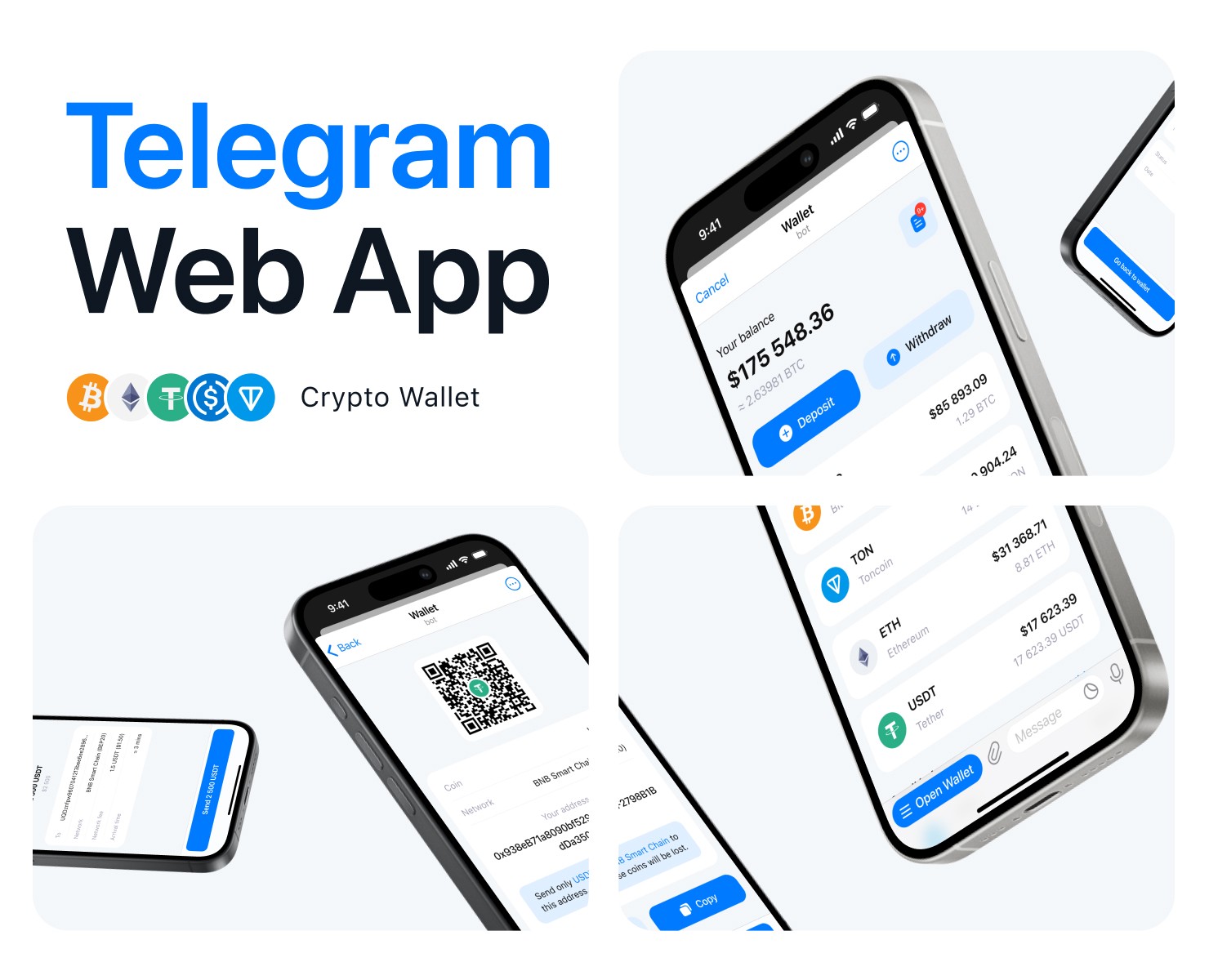 Telegram Web App Crypto Wallet (TWA) - UI/UX Case Study — Интерфейсы на Dprofile