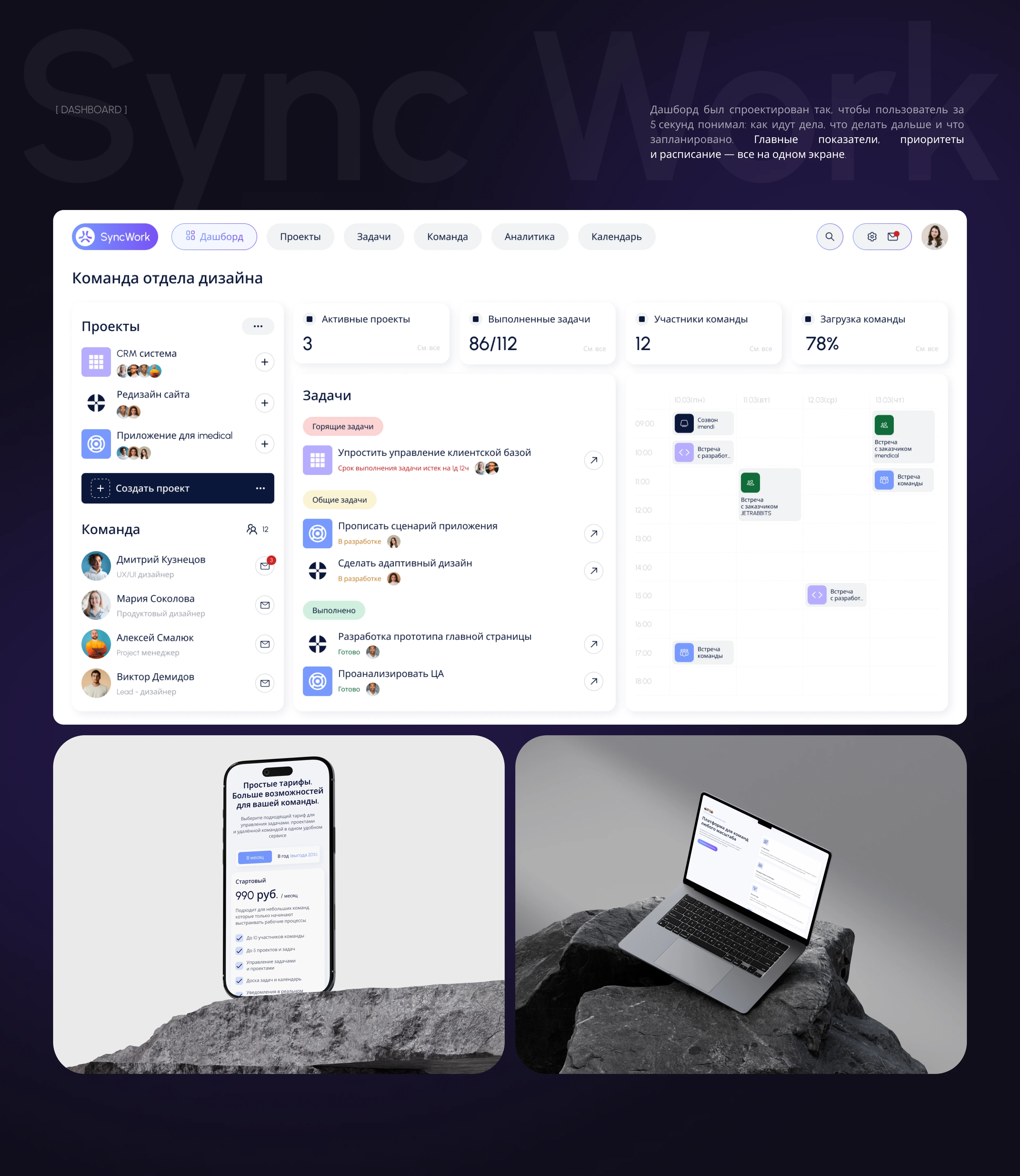 SynkWork - SaaS UI/UX Design | Landing Page Website — Изображение №8 — Интерфейсы на Dprofile