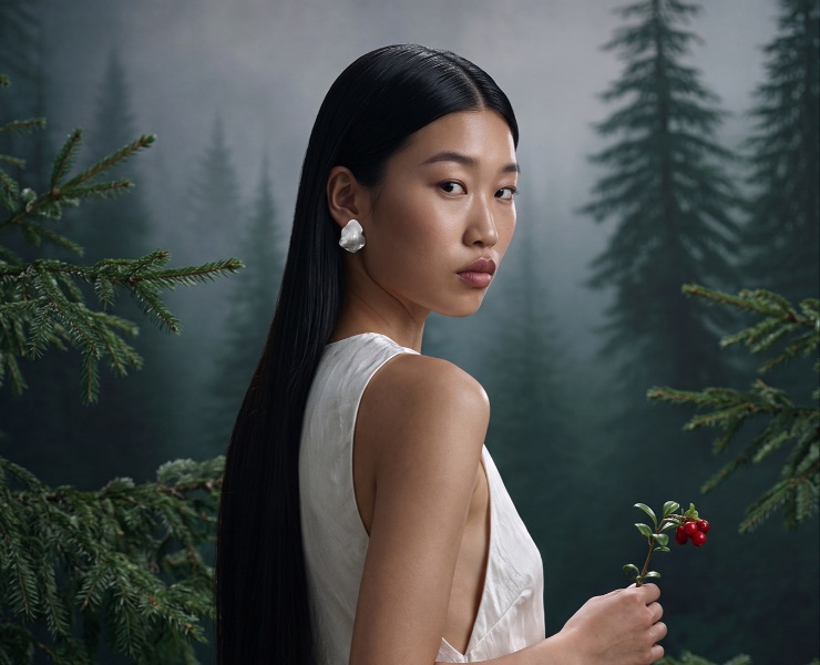 Северный лес, туман и одно белое платье. на Dprofile