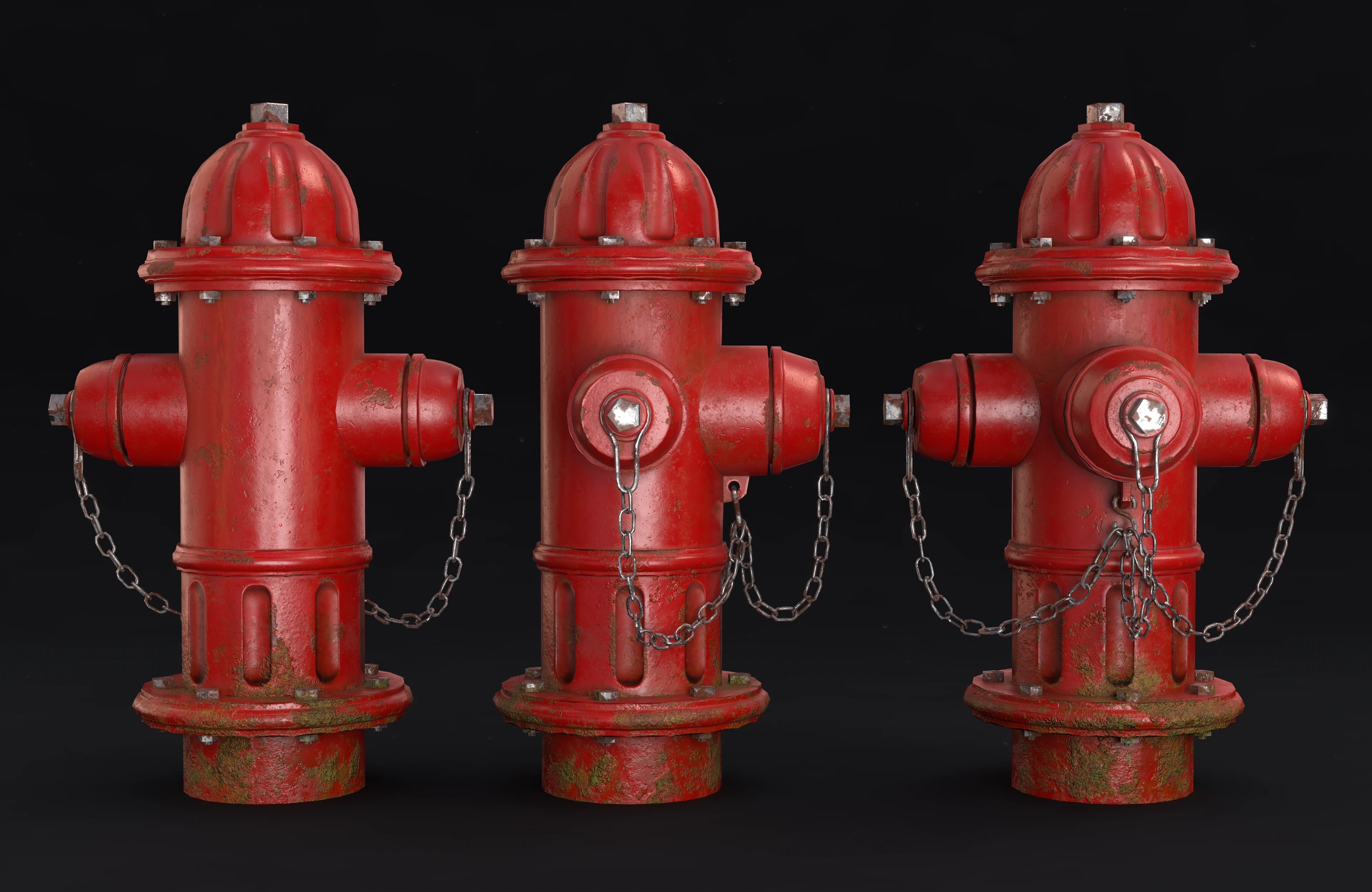 Game Ready Prop | Fire Hydrant — Изображение №2 — Иллюстрация, 3D на Dprofile