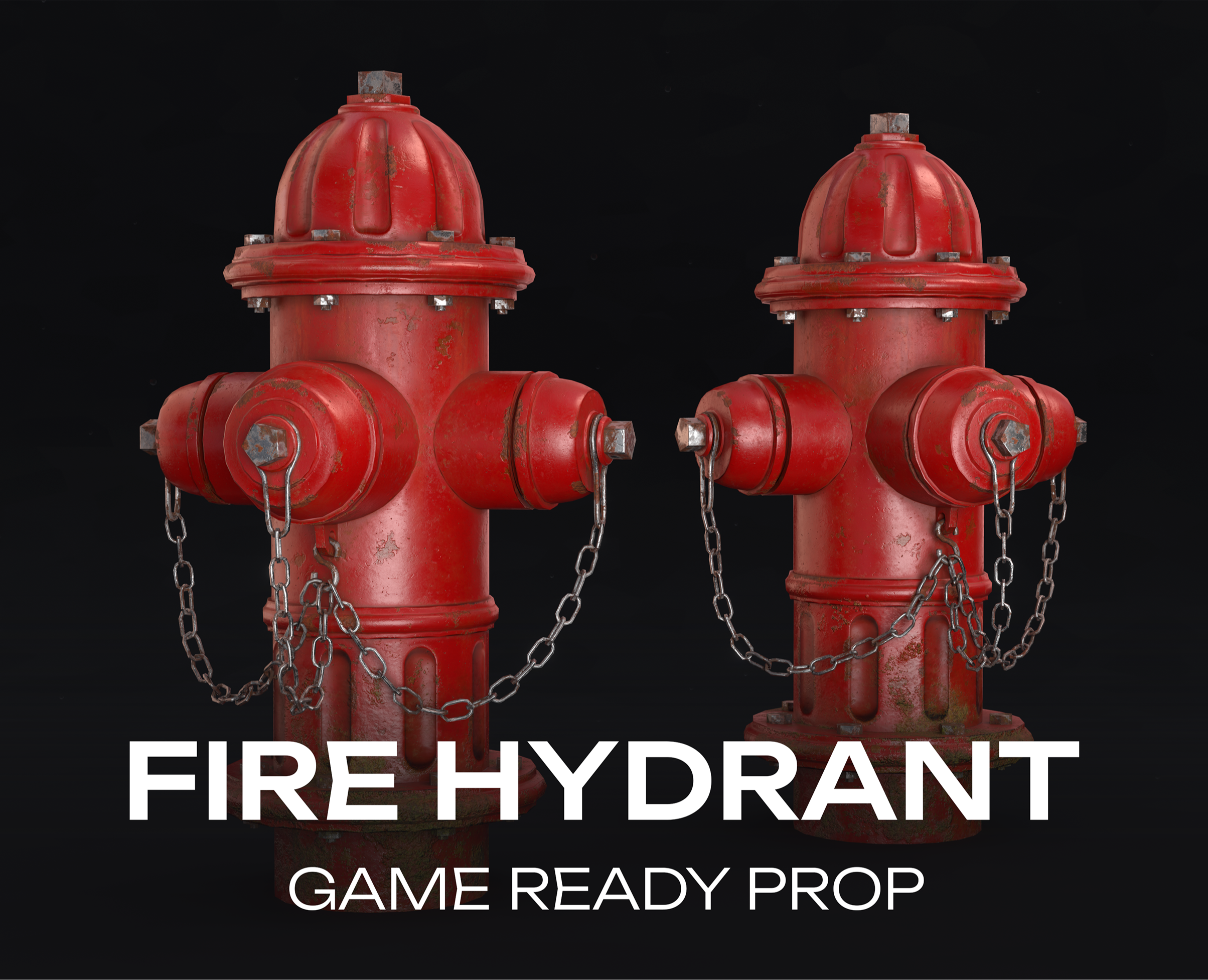Game Ready Prop | Fire Hydrant — Иллюстрация, 3D на Dprofile