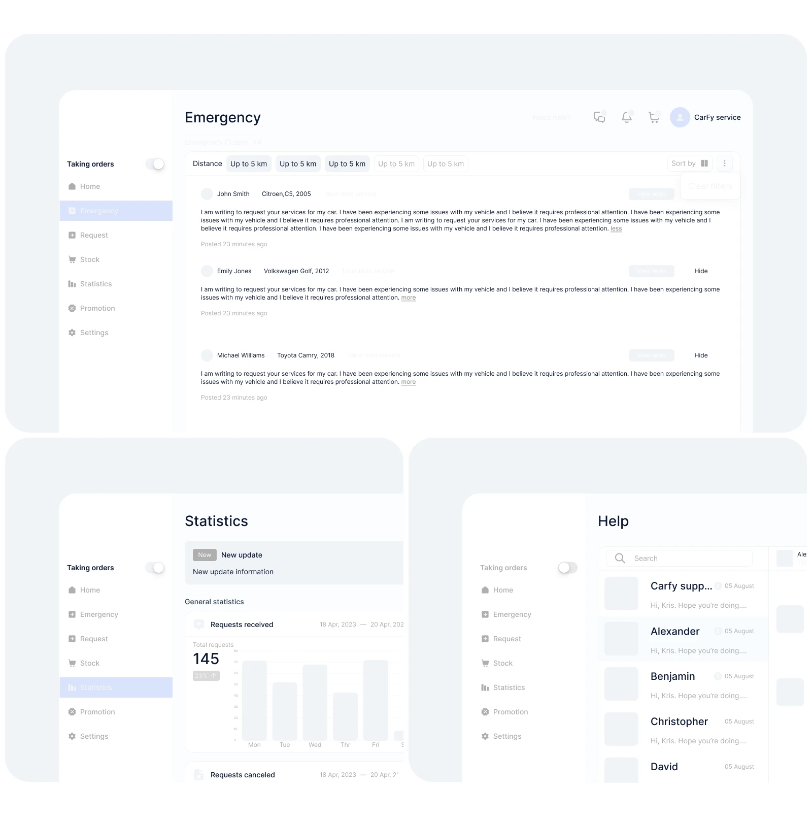 Carfy - auto repair and e-commerce platform — Изображение №7 — Интерфейсы на Dprofile