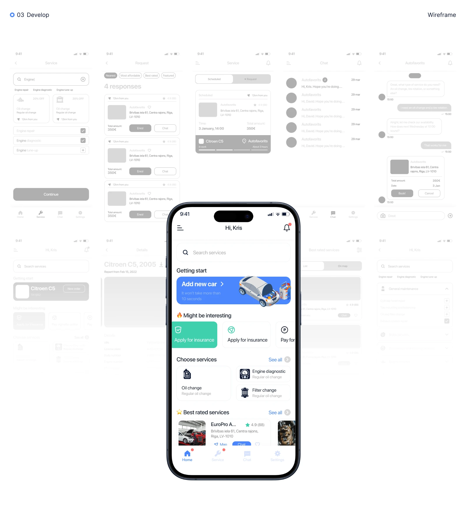 Carfy — платформа для сервисного обслуживания автомобилей — Изображение №7 — Интерфейсы на Dprofile
