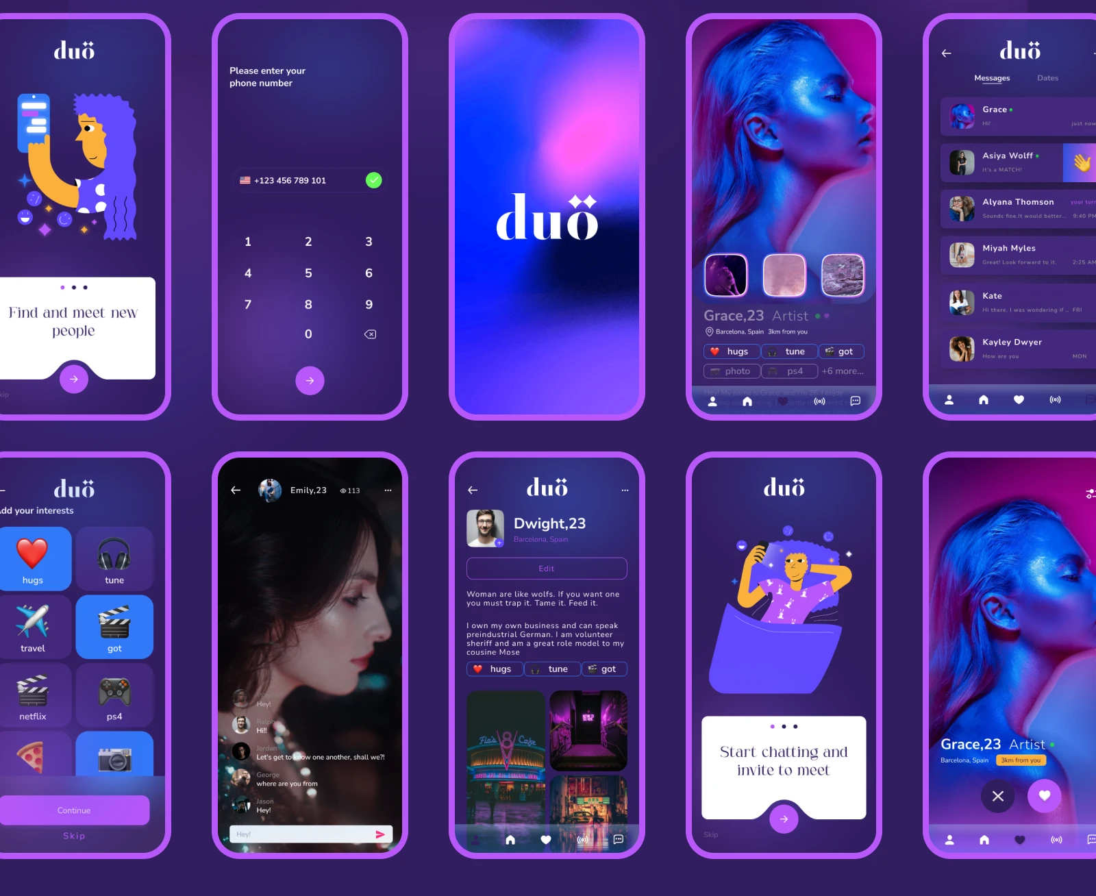 Duo — концепт-приложение для знакомств — Изображение №8 — Интерфейсы на Dprofile