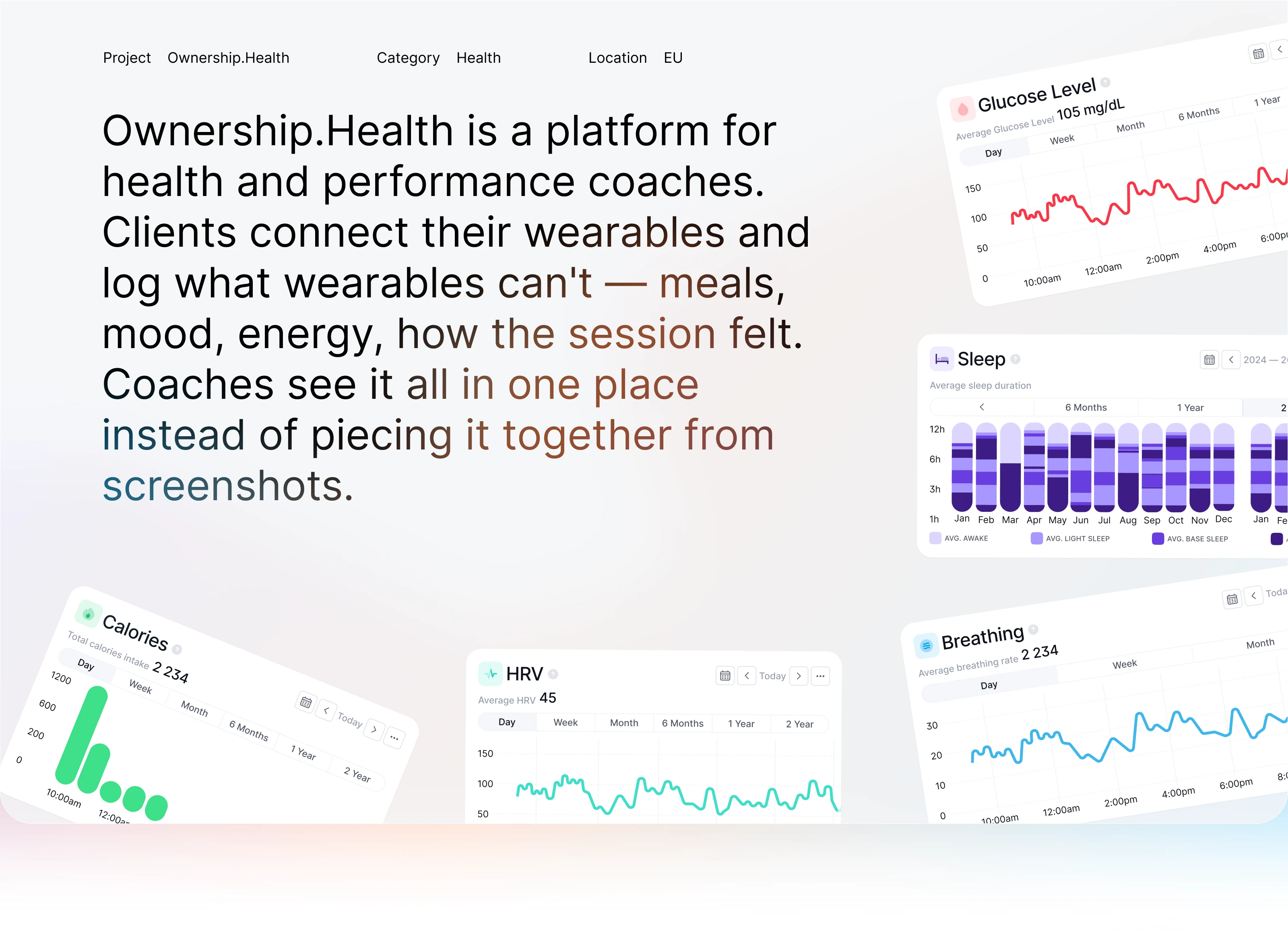 Ownership.Health — HealthTech-платформа для коучей и их клиентов — Изображение №1 — Интерфейсы на Dprofile