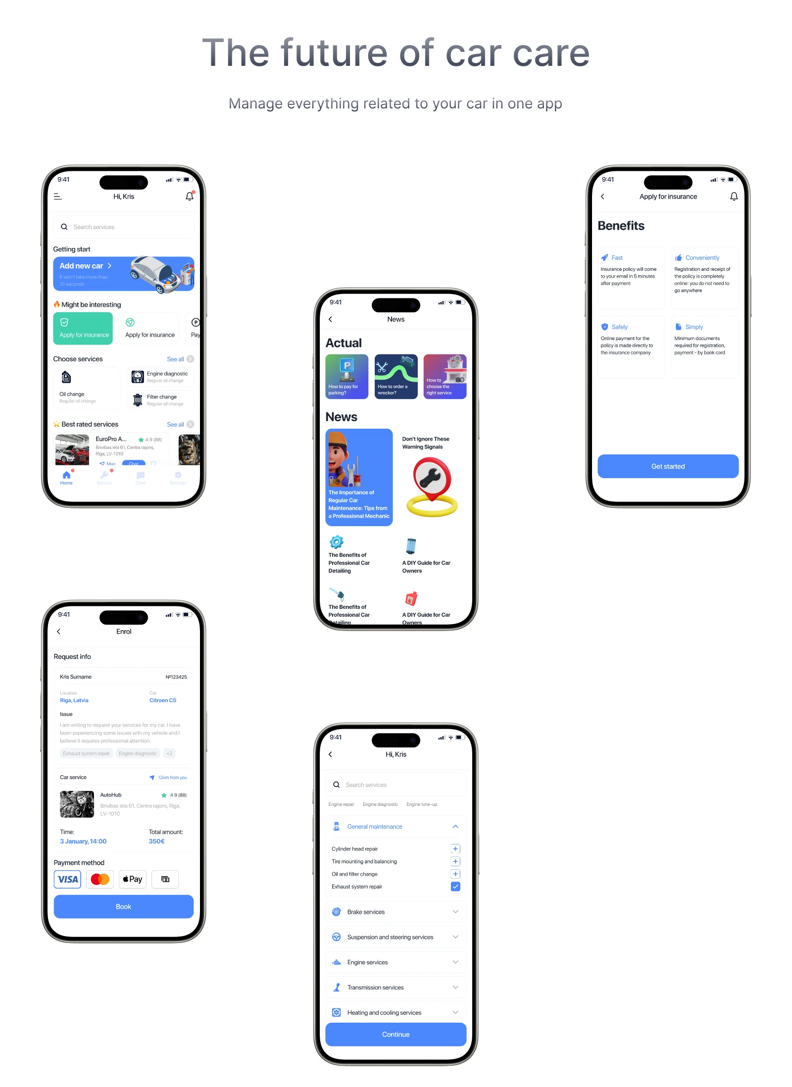 Carfy — платформа для сервисного обслуживания автомобилей — Изображение №13 — Интерфейсы на Dprofile