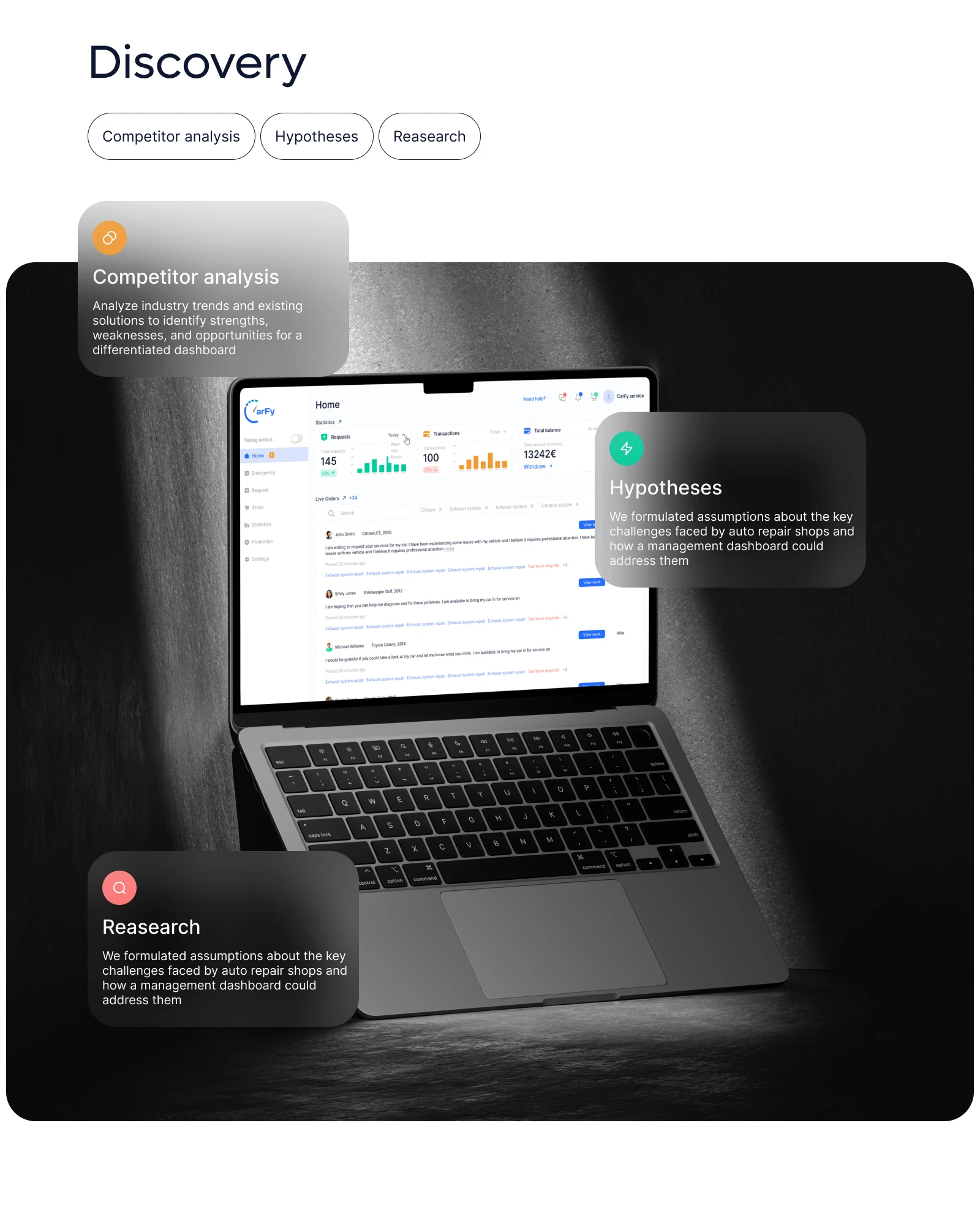 Carfy - auto repair and e-commerce platform — Изображение №5 — Интерфейсы на Dprofile