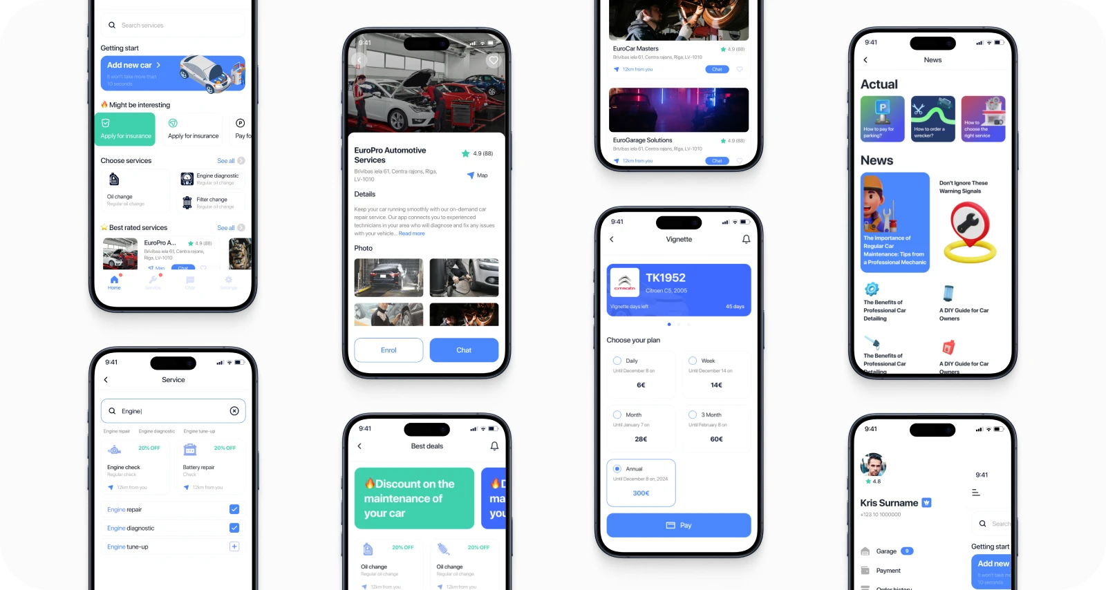 Carfy — платформа для сервисного обслуживания автомобилей — Изображение №1 — Интерфейсы на Dprofile