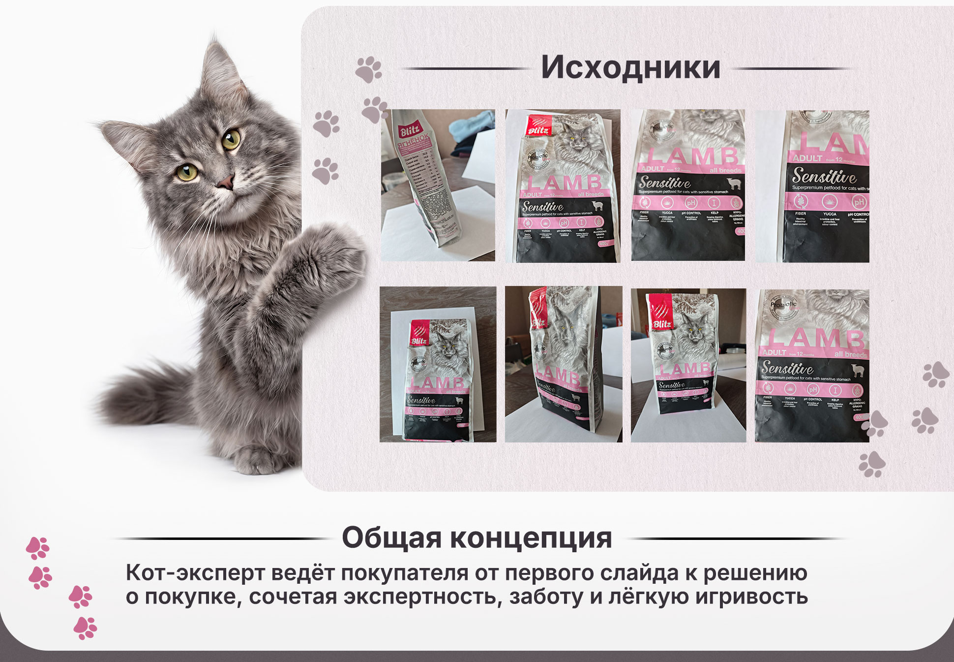 Дизайн карточки товара для корма котам и кошкам — Изображение №7 — Графика, Маркетинг на Dprofile