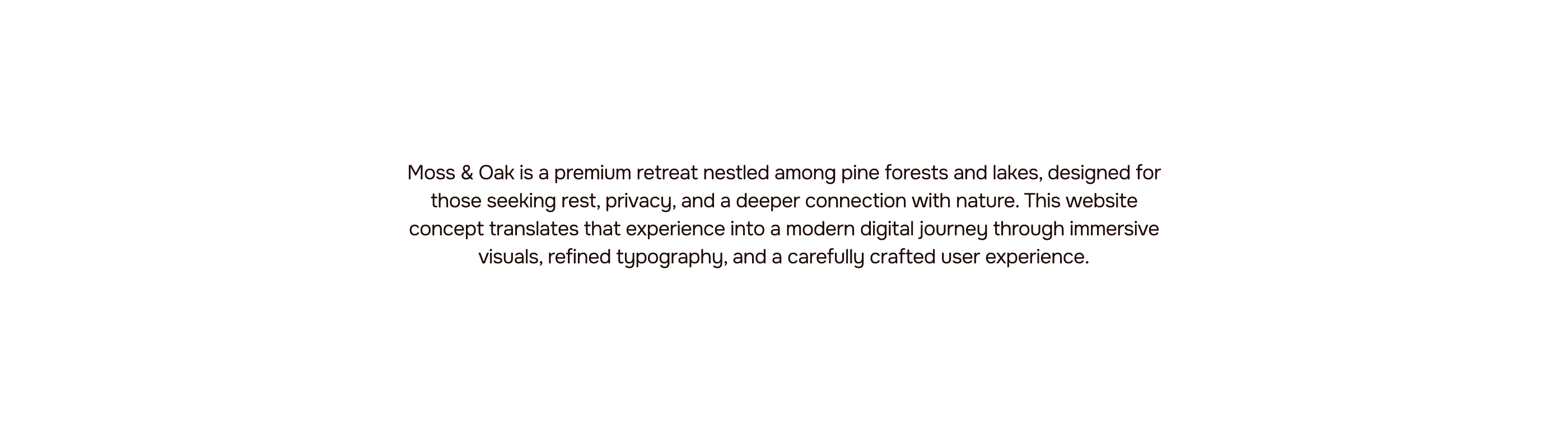 Moss & Oak — Luxury Nature Retreat Website — Изображение №1 — Интерфейсы на Dprofile