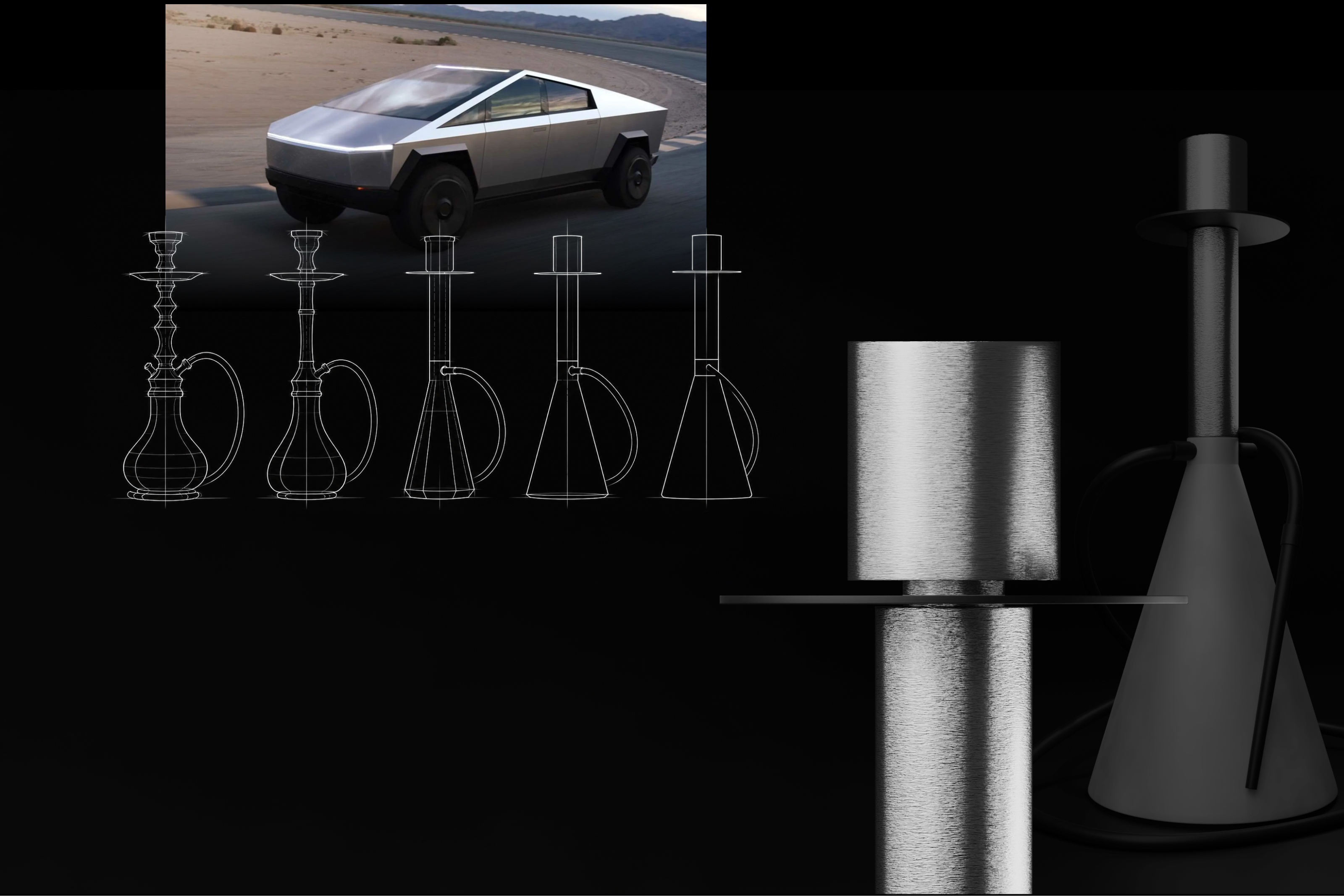 TESLA: визуальная концепция кальяна — Изображение №2 — Иллюстрация, 3D на Dprofile