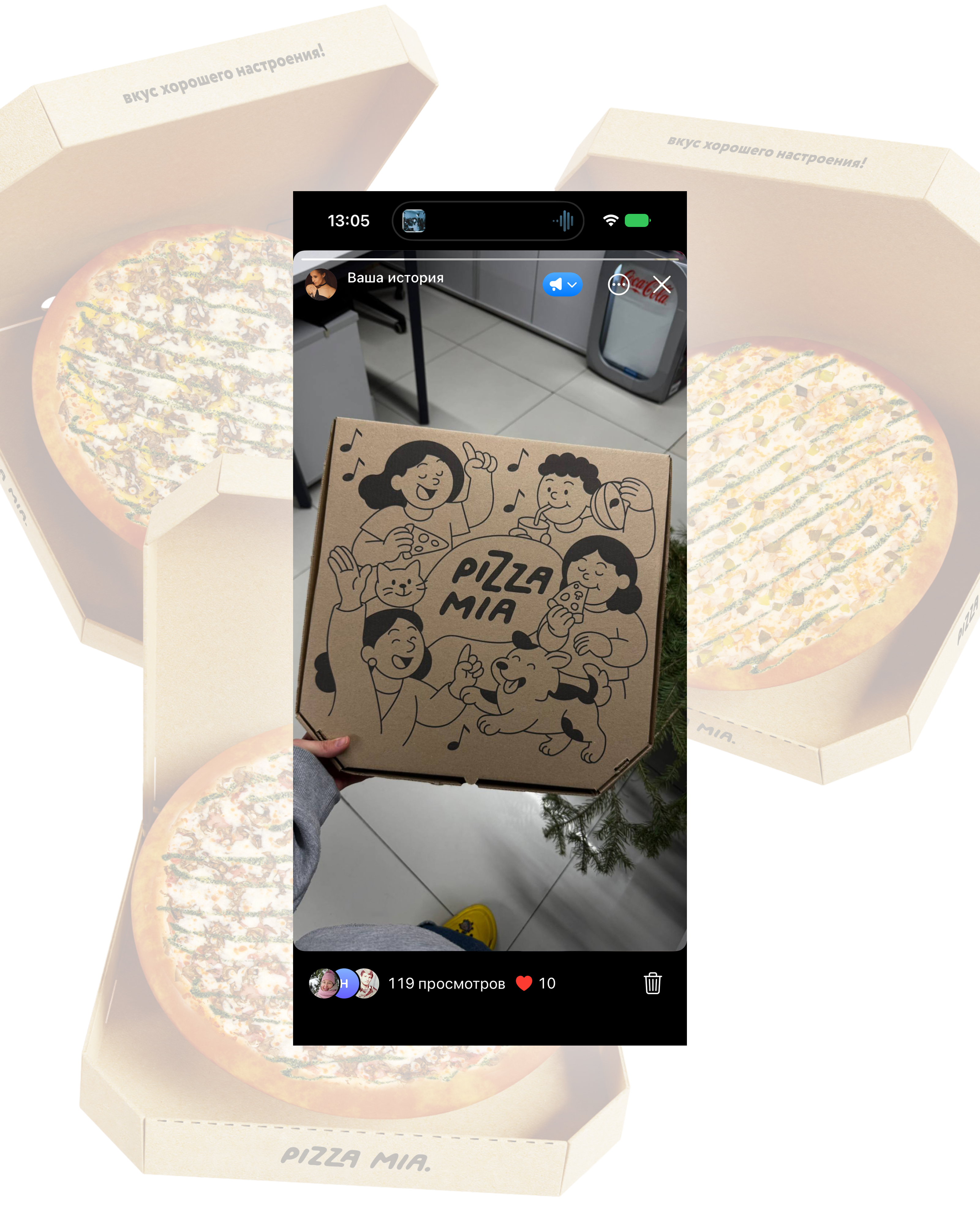 PIZZA MIA: редизайн упаковки — Изображение №13 — Брендинг, Иллюстрация на Dprofile