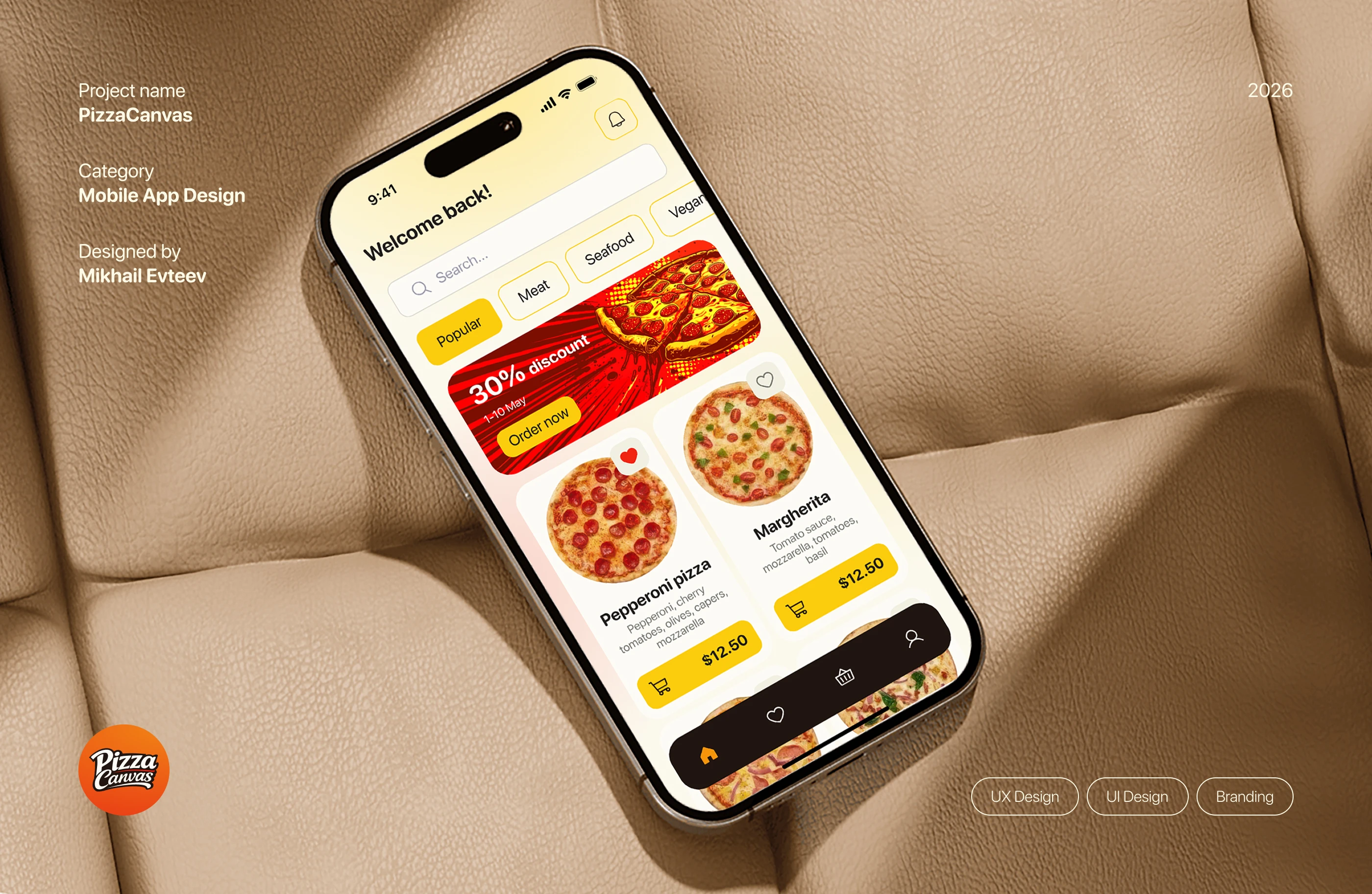 Pizza Delivery App — Изображение №1 — Интерфейсы на Dprofile