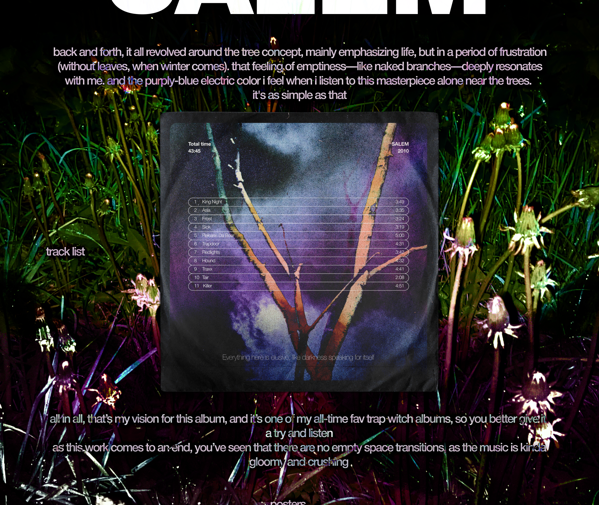 salem - king night vinyl — Изображение №2 — Графика, Промдизайн на Dprofile