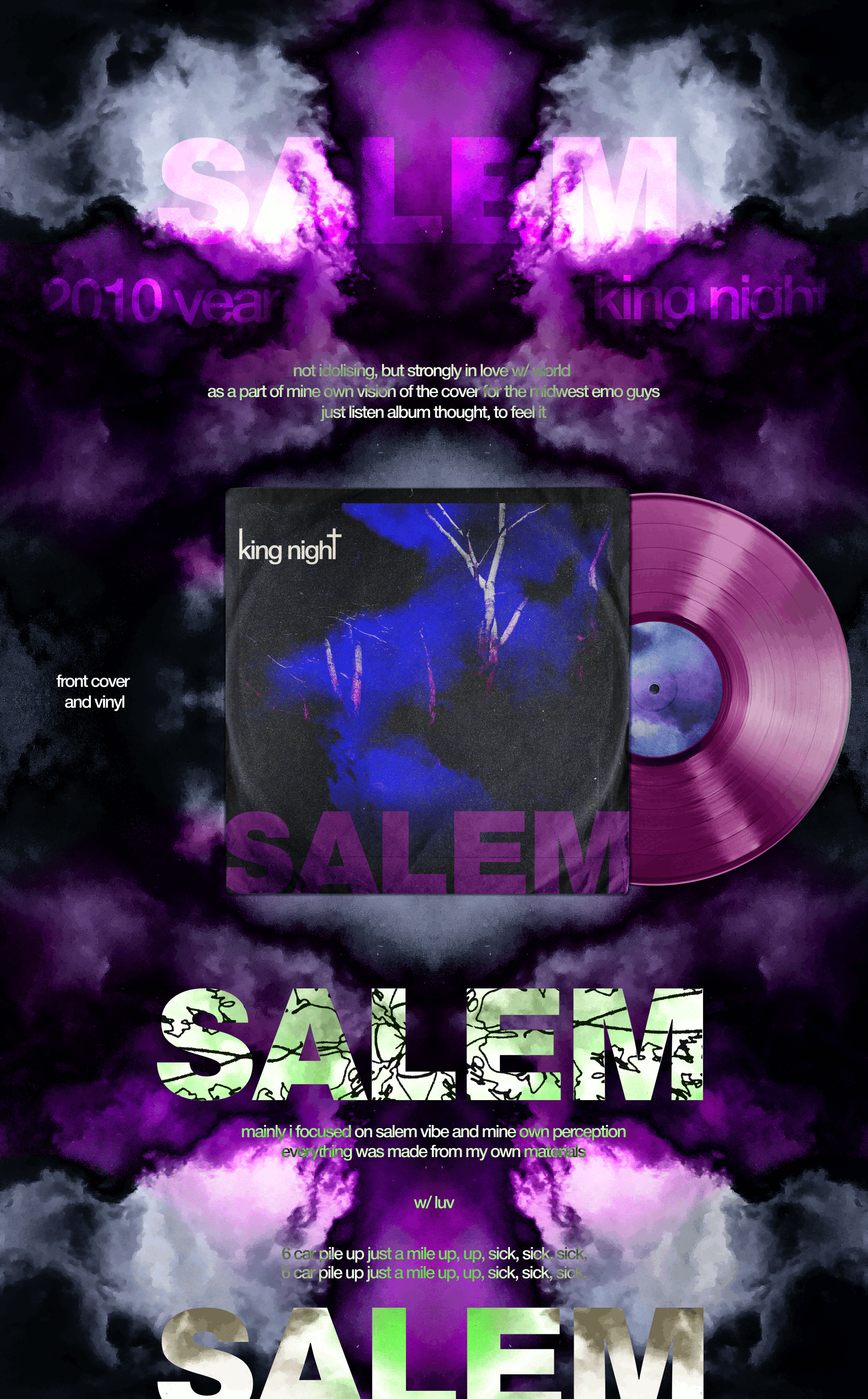 salem - king night vinyl — Изображение №1 — Графика, Промдизайн на Dprofile