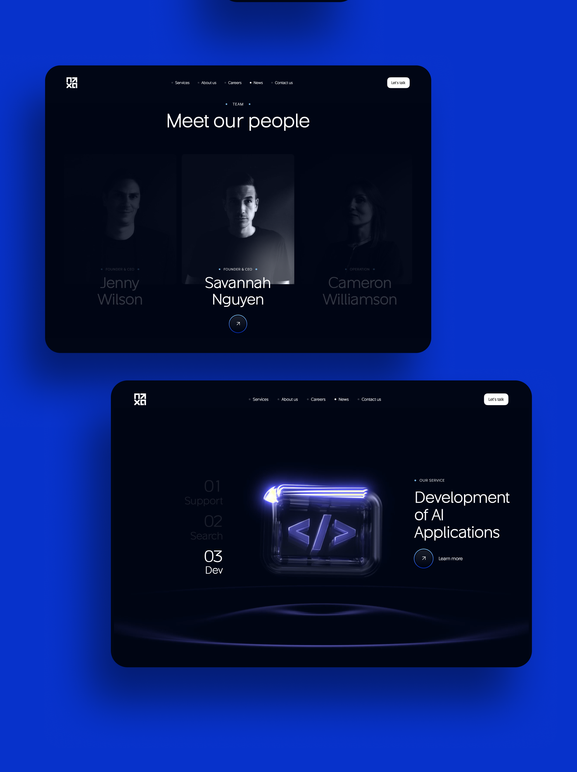 Nexa AI — Брендинг и вебсайт дизайн — Изображение №10 — Интерфейсы, Брендинг на Dprofile