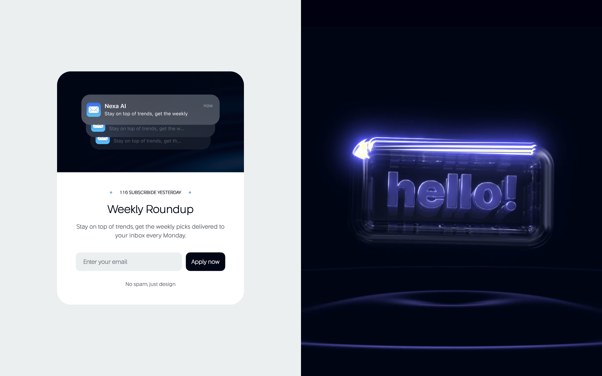 Nexa AI — Брендинг и вебсайт дизайн — Изображение №11 — Интерфейсы, Брендинг на Dprofile