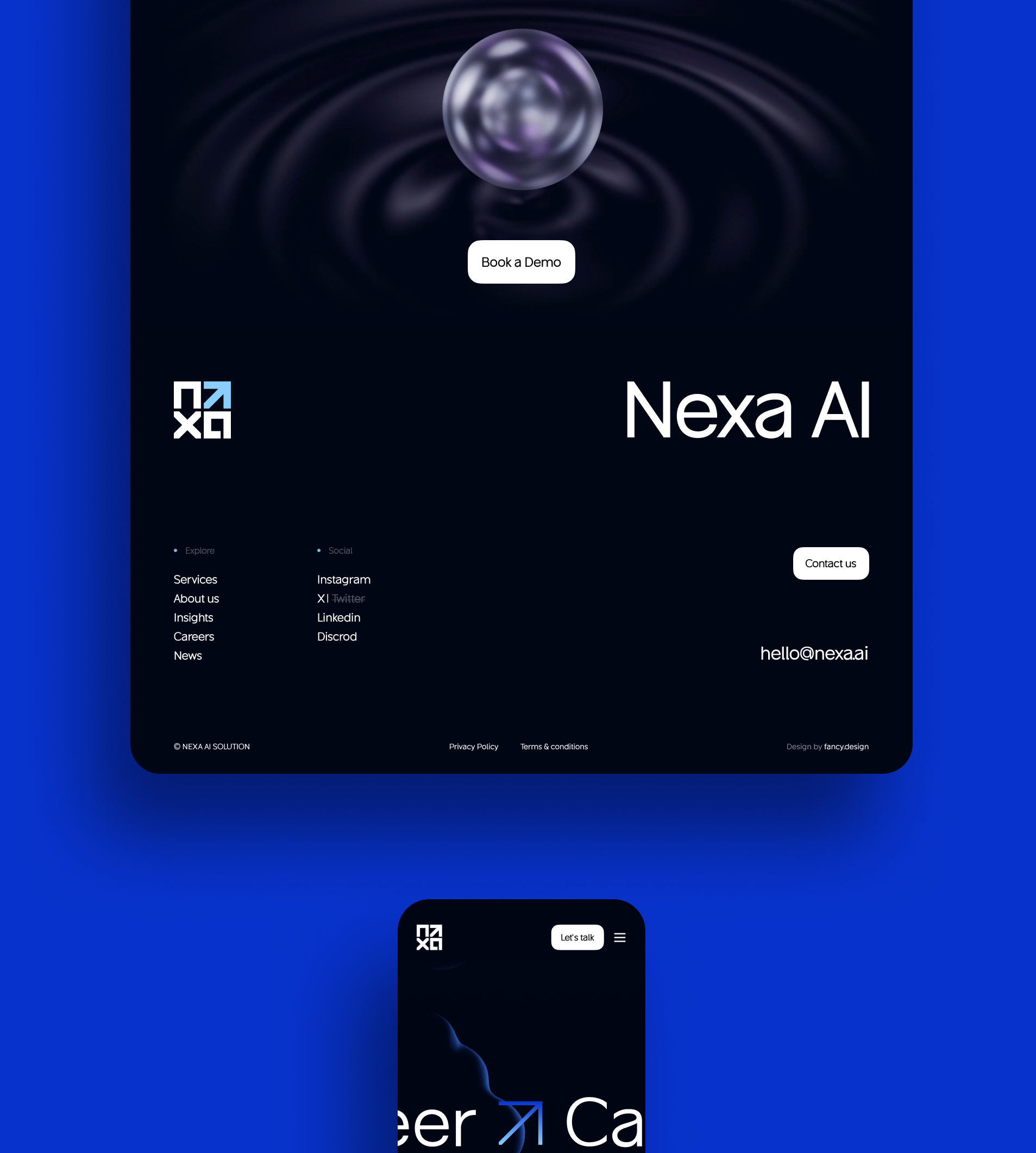 Nexa AI — Брендинг и вебсайт дизайн — Изображение №13 — Интерфейсы, Брендинг на Dprofile